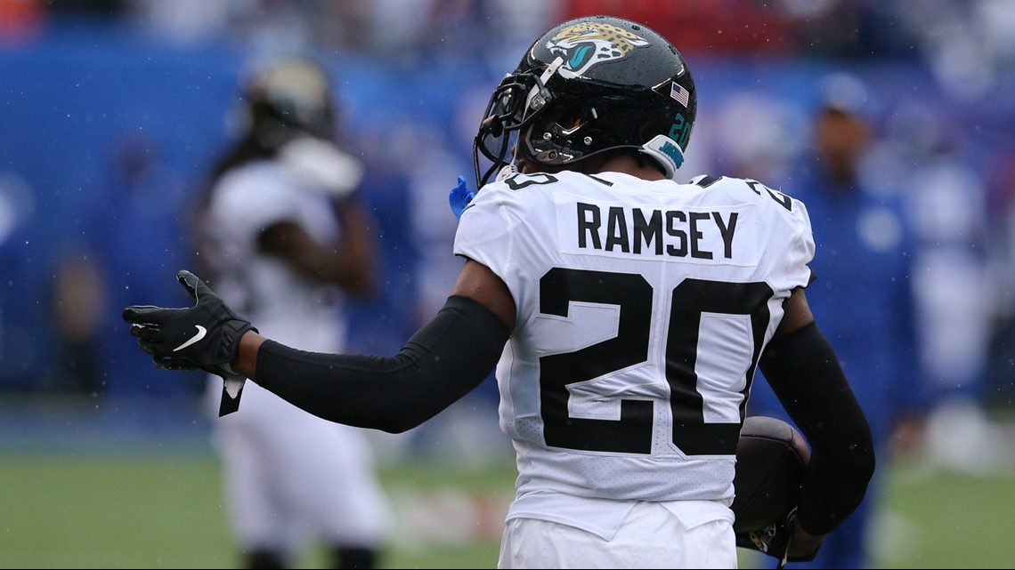 Jaguars' Jalen Ramsey arrives at training camp in fake armored