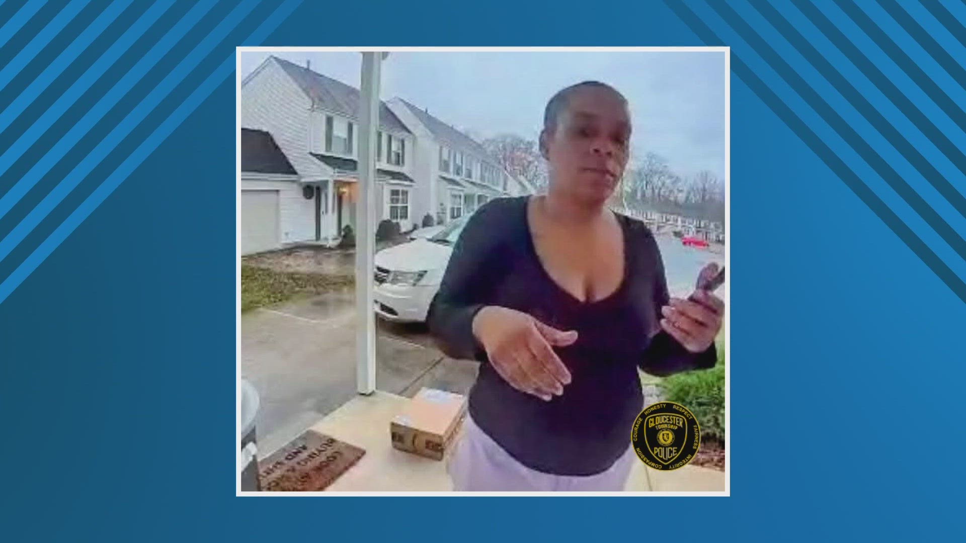According to police in New Jersey, Ebony Gomez, 31, stole packages off of porches for two days. When confronted by a homeowner, she said she was a delivery driver.