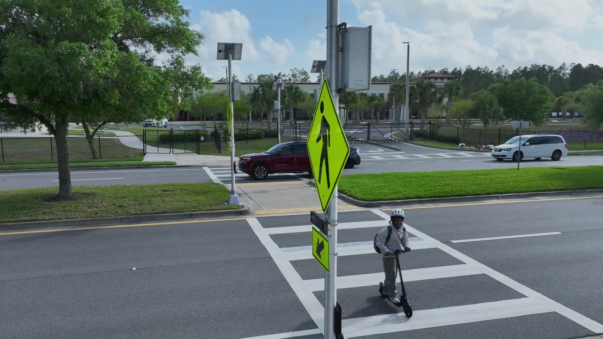 Flashing crosswalk beacons installed near St. Johns County school after ...