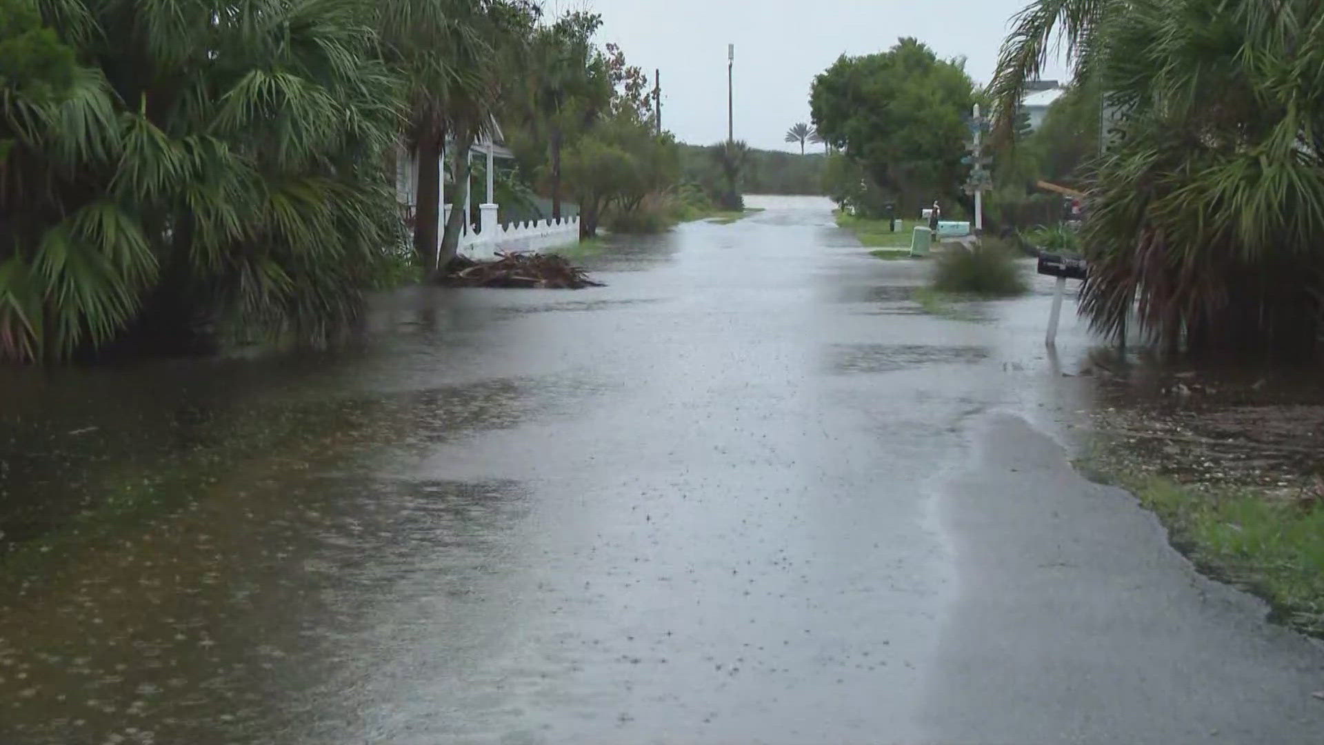 Crescent Beach is in southern St. Johns County, which is under a Hurricane Warning.