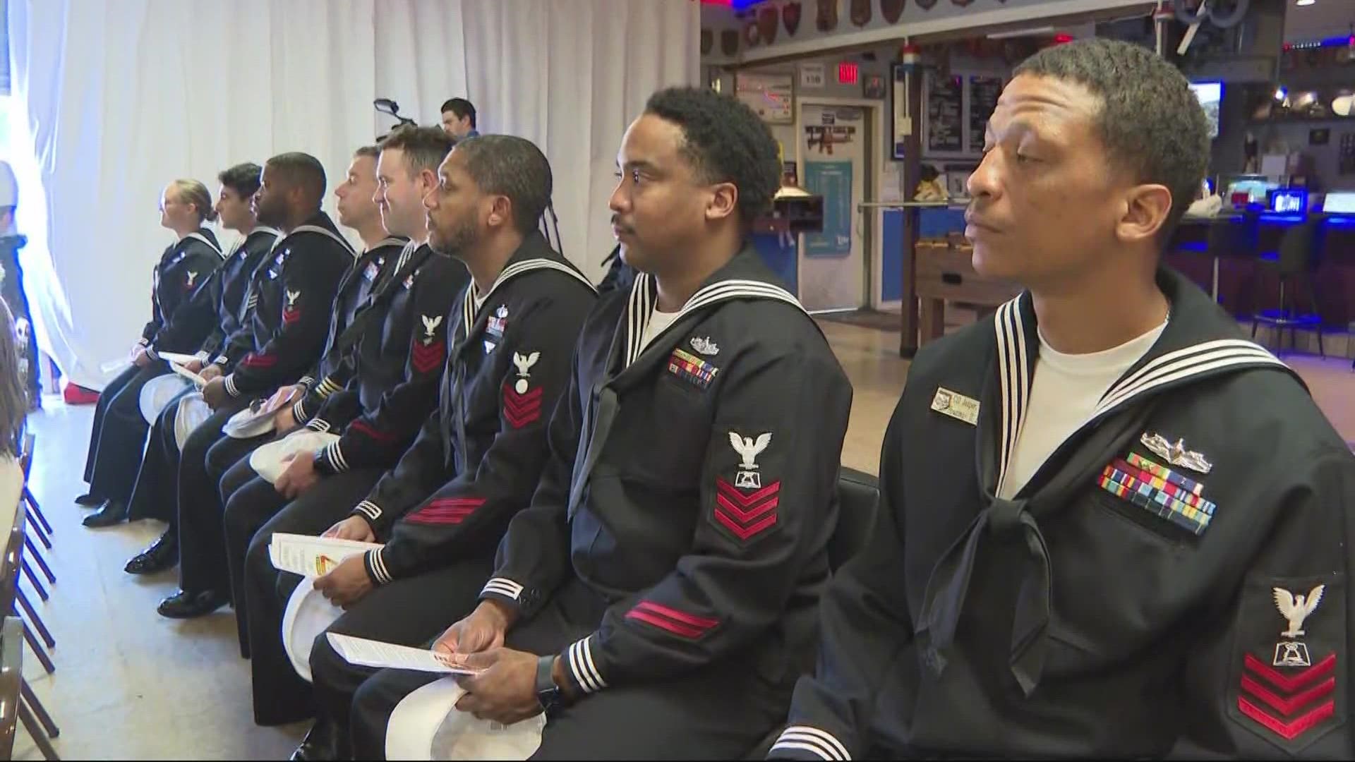 Military members in Jacksonville gathered to reflect in the lives lost during the attack on Pearl Harbor.