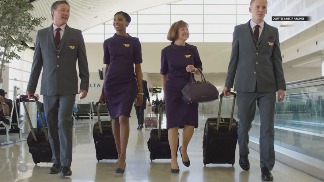 delta flight attendant luggage