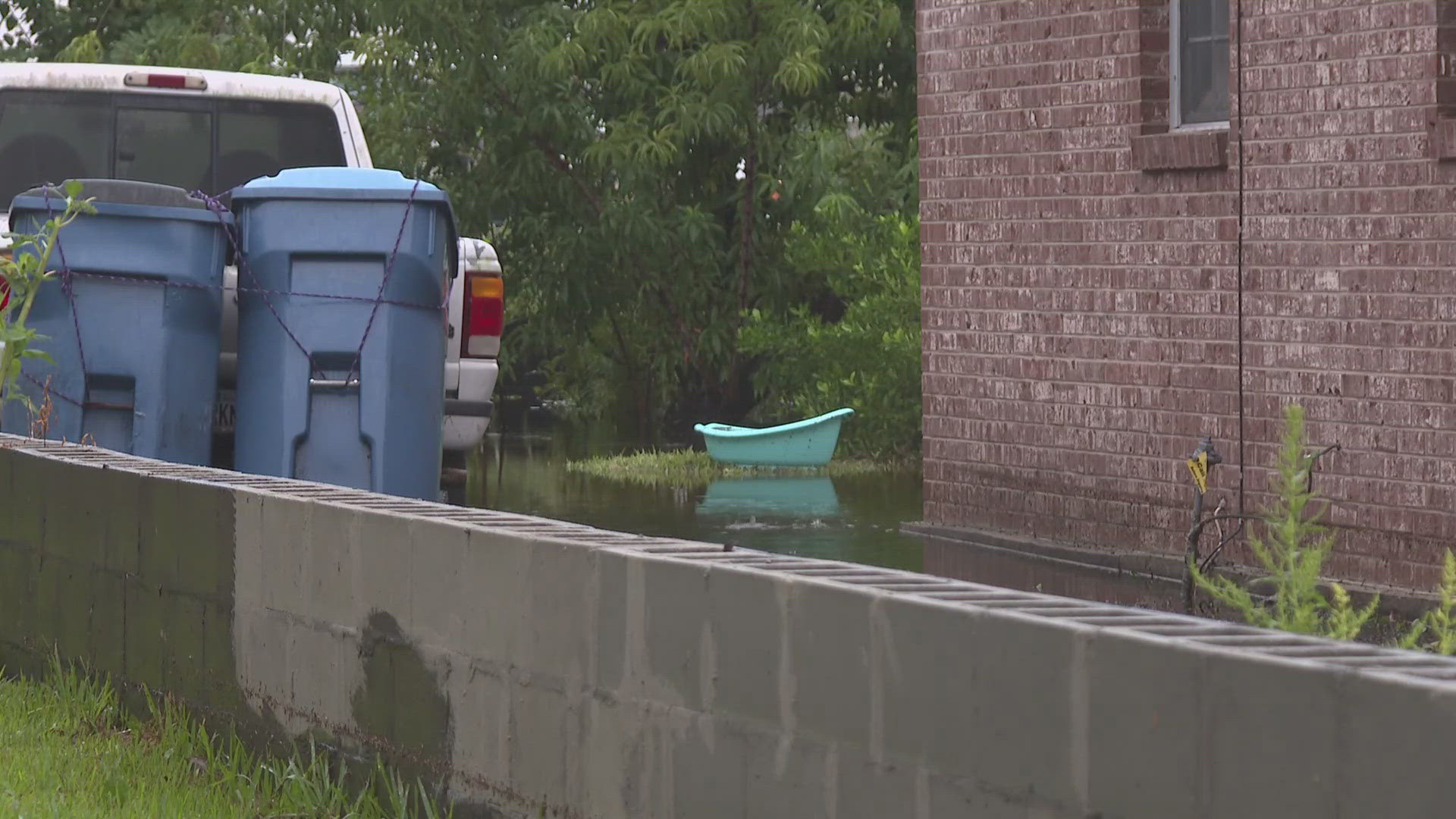 Several homes in Brunswick's College Park neighborhood flooded following the rain from Tropical Storm Debby.