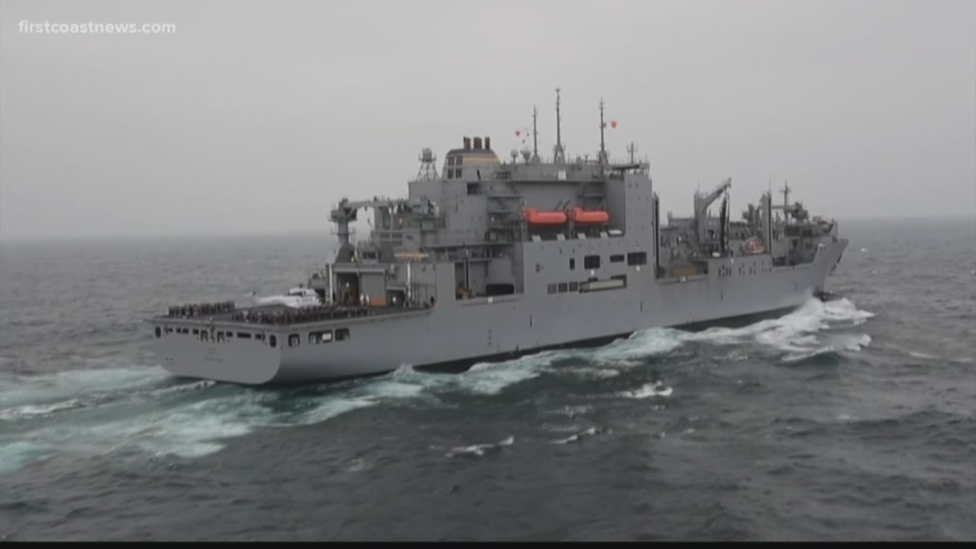 Officials said sailors and Marines onboard became ill with parotitis while the ship, which is based in Mayport, was overseas in the Middle East on Dec. 22.
