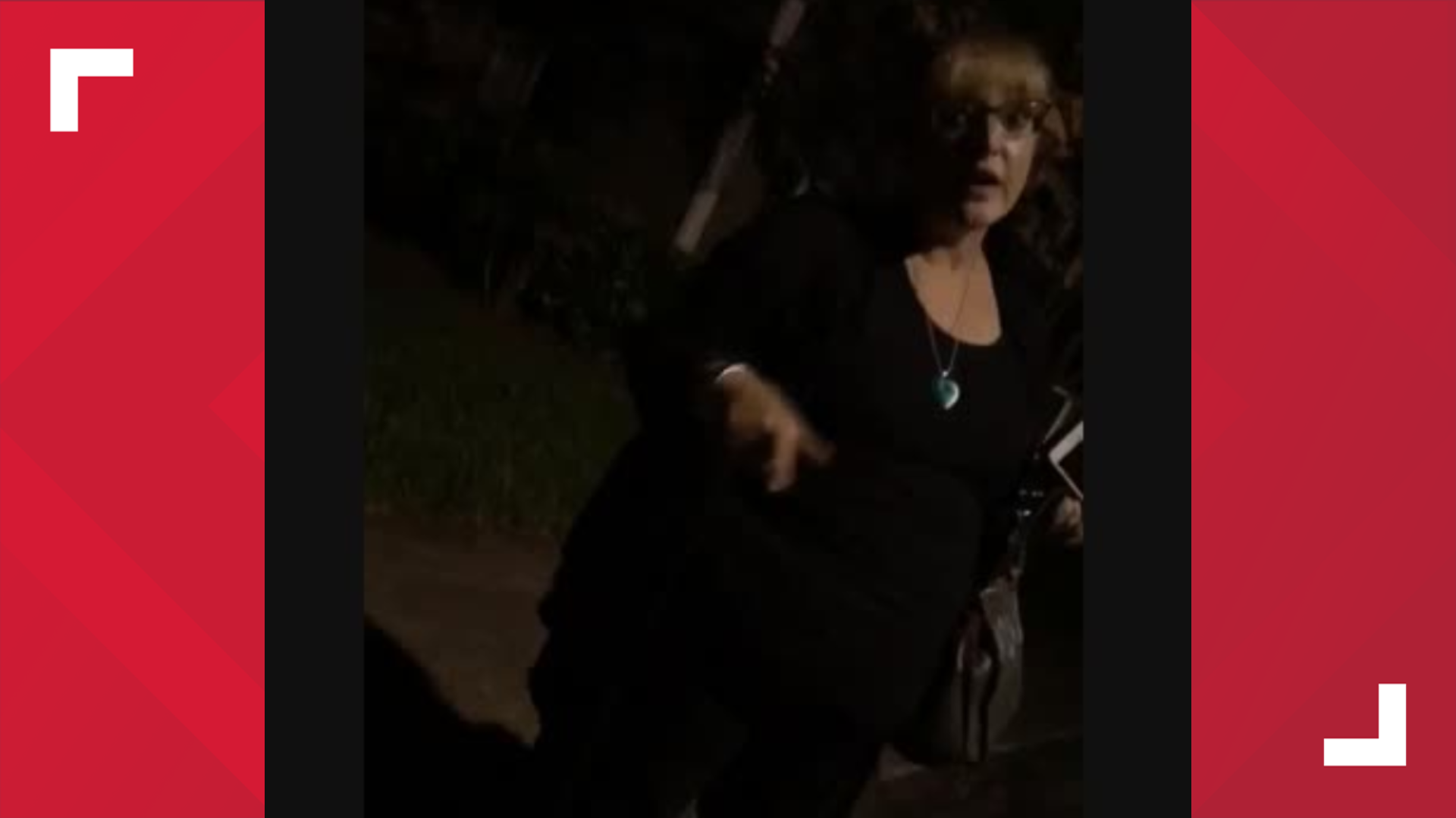 A property manager at a Jacksonville apartment complex approaches a resident in 2018 demanding to see her ID to prove she lives there.