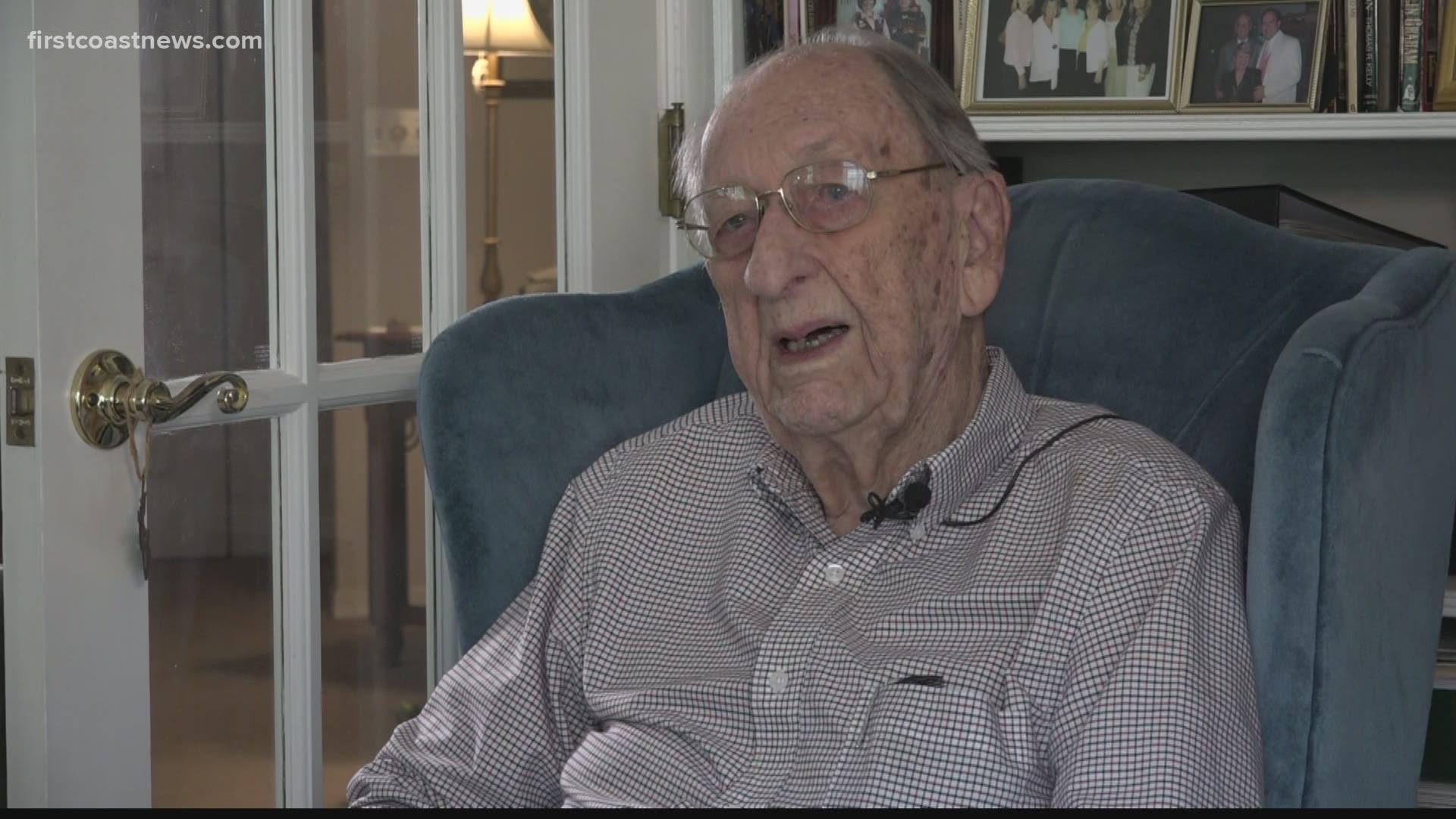 Discussing freedom, independence with 100-year-old WWII veteran