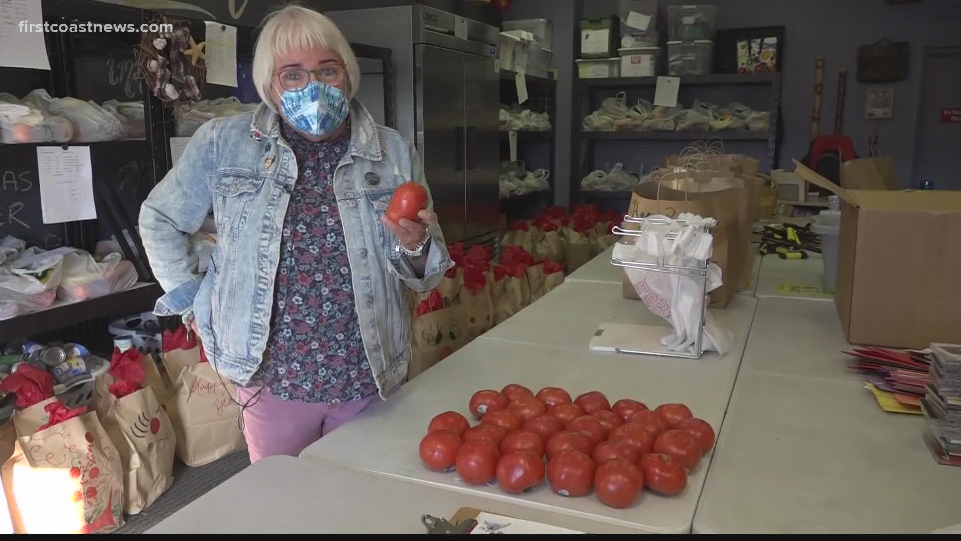 Tomatoes are a hot commodity at Pie in the Sky. They deliver groceries to 450 seniors in St. Johns County.