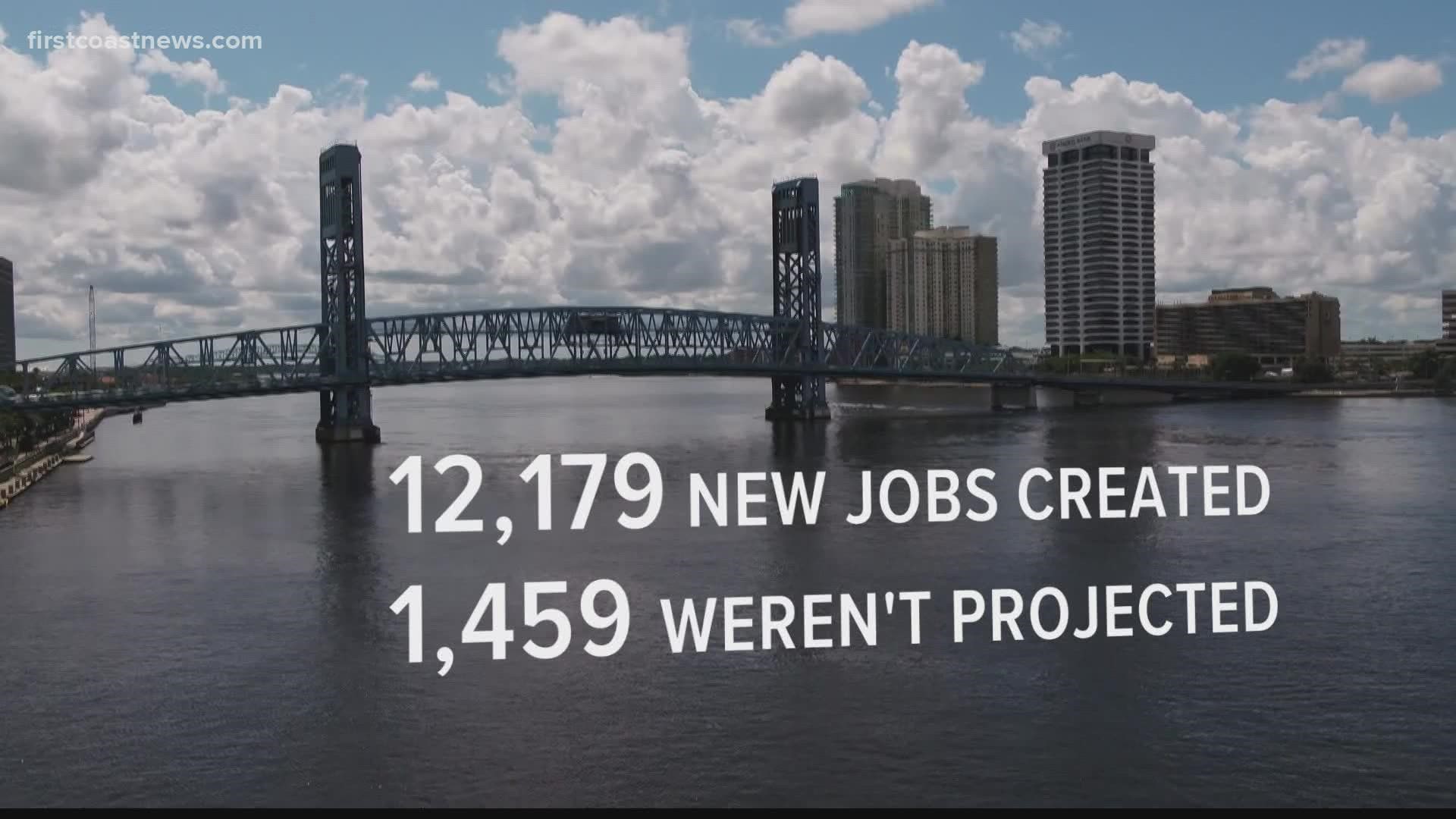 Since Mayor Lenny Curry took office in July 2015, data shows more than 12,000 new jobs have been created in Jacksonville.