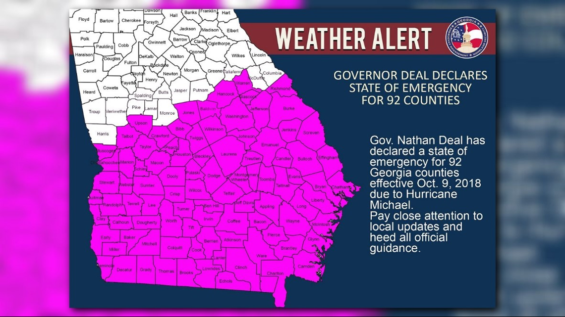 Georgia governor issues State of Emergency for 92 counties, local ...