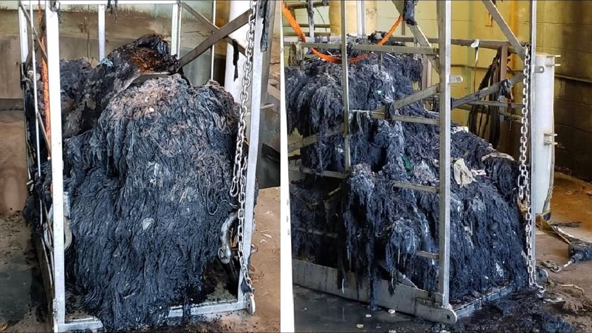 Thousands of pounds of flushable baby wipes clog sewer system in South