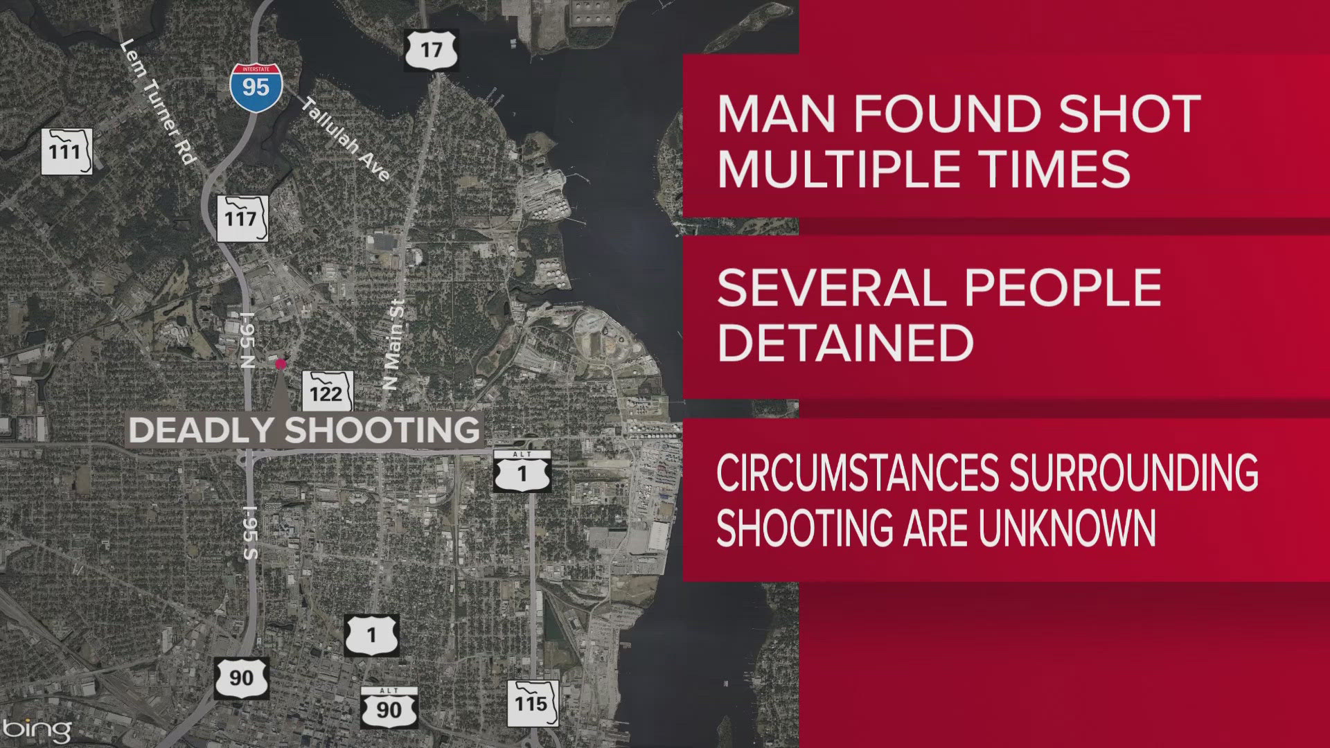 Police responded to Brentwood Avenue Saturday night to find a man with multiple gunshot wounds. The circumstances of his death weren't immediately known.