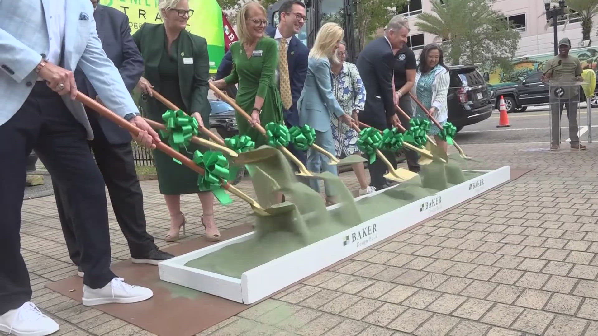 The .9 mile portion will eventually connect with a 30-mile network through and around downtown Jacksonville.