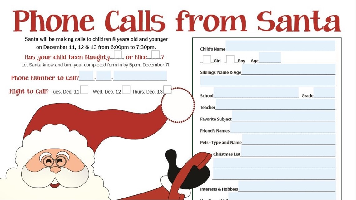 Santa phone number for deals bad kid