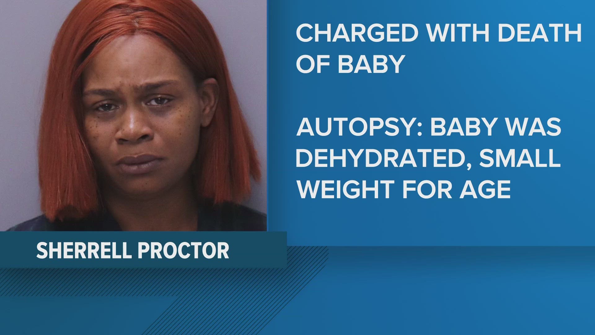 Sherrell Proctor, 34, was arrested on charges of negligent manslaughter in the child's death Monday morning, according to the St. Johns County Sheriff's Office.