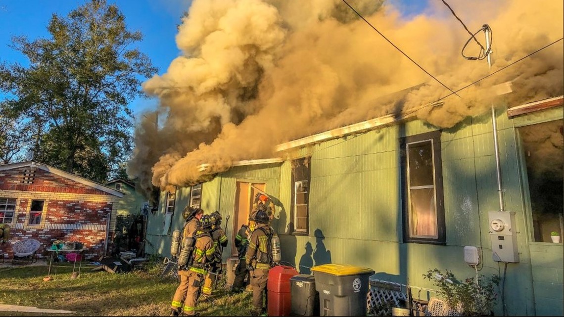 WATCH Jacksonville firefighters tackle massive house fire that injured
