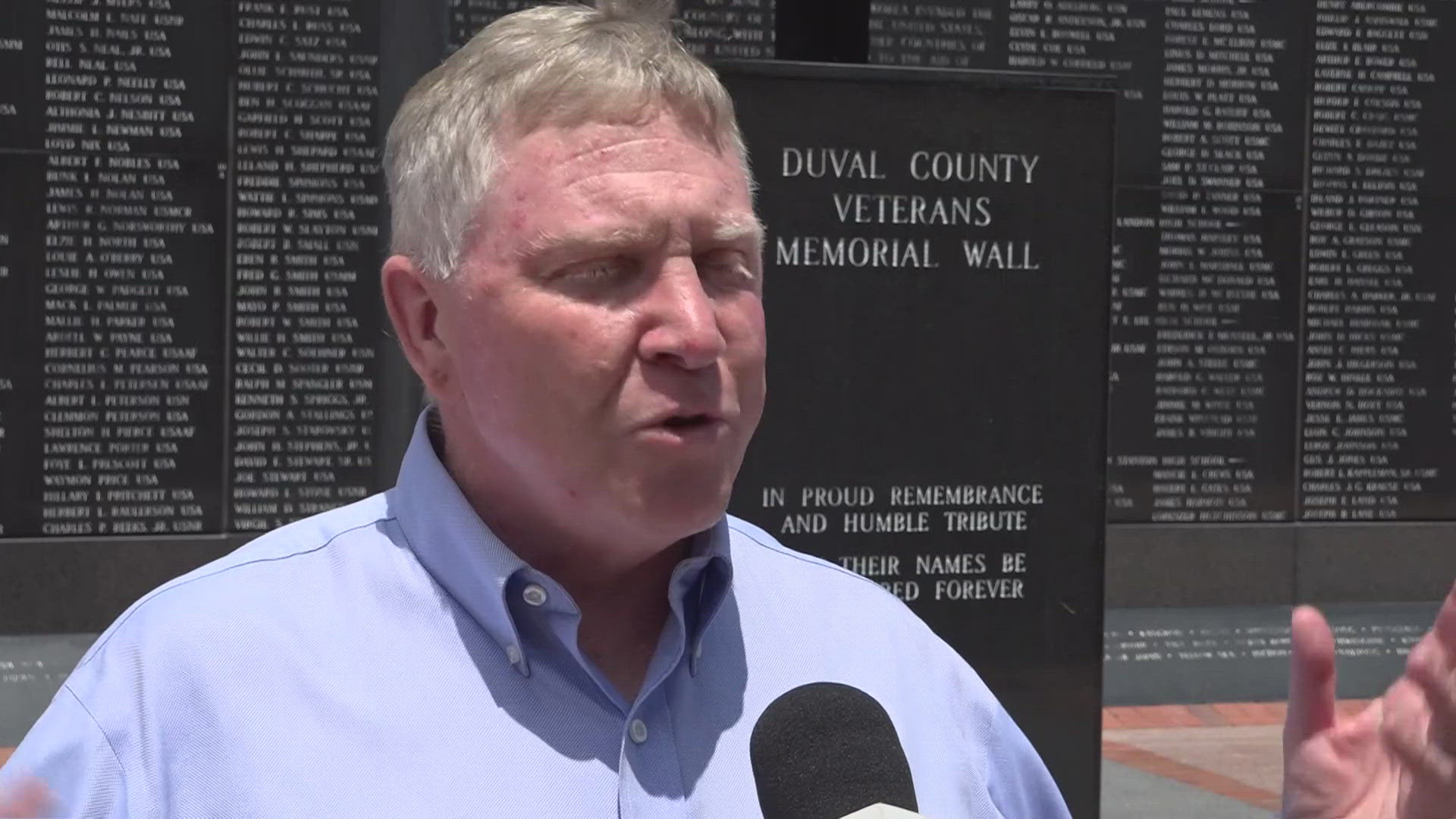 The Jacksonville Veterans Memorial Wall is the second largest memorial wall in the nation, only behind the Vietnam War Memorial Wall in Washington, D.C.