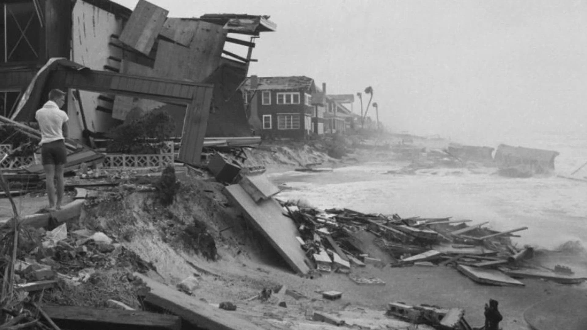 Dora hit Jacksonville as a category 2 hurricane just after midnight on Sept. 10, 1964. The storm caused $280 million in damage, equal to around $2.8 billion today.