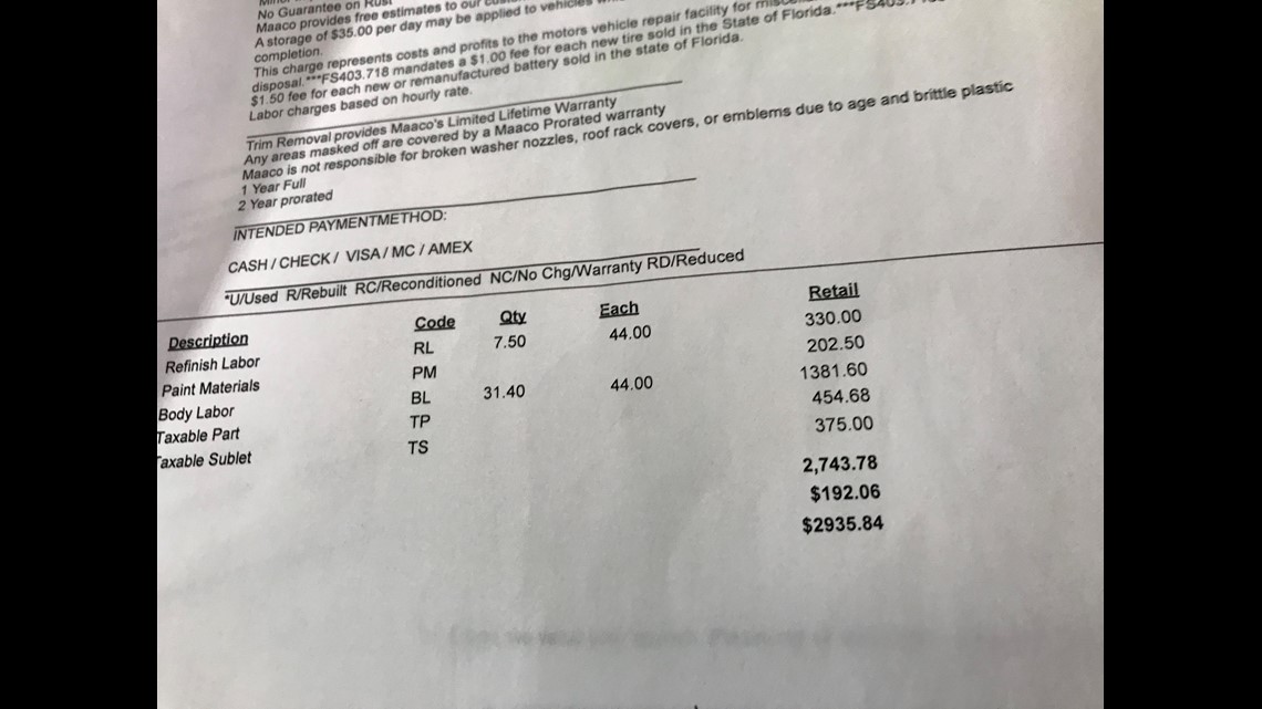 Customer claims paint and body shop made repairs without her approval ...