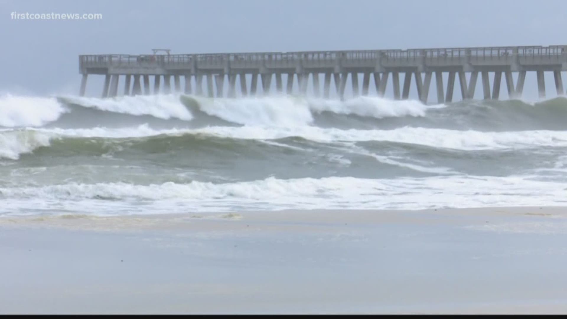 Some residents of Navarre Beach are a little on edge as they wait to see what Hurricane Michael will bring.