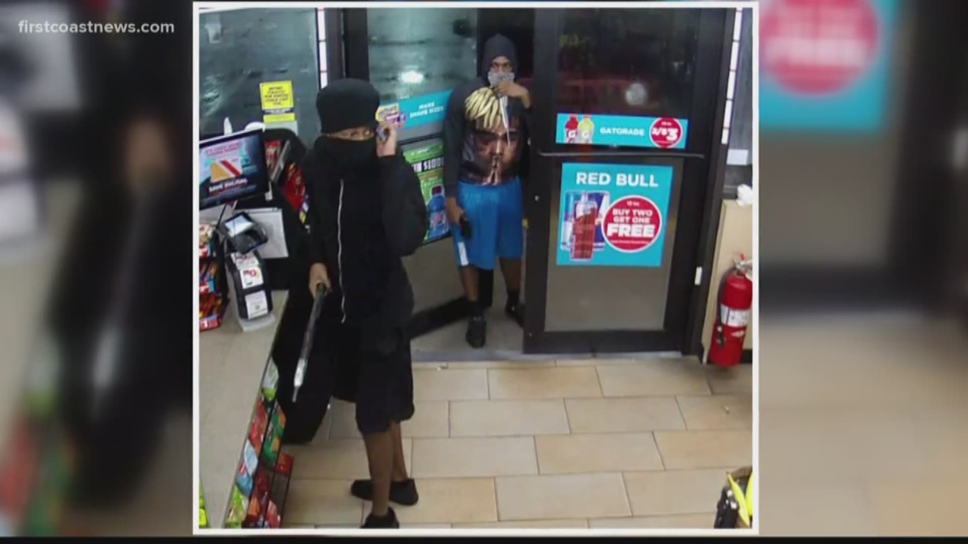 JSO said two men entered the Circle K located at 2615 S. St. Johns Bluff Road around 10:55 p.m. and demanded money from the clerk.