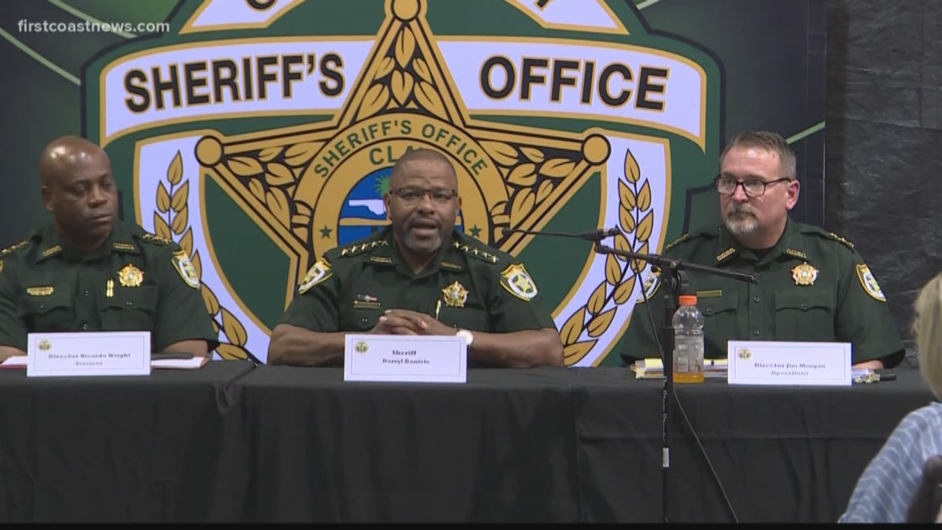 Clay County Sheriff Darryl Daniels publicly apologized to his wife during a budget meeting Tuesday night, months after revelations of an affair the sheriff had with a Duval County Jail employee.