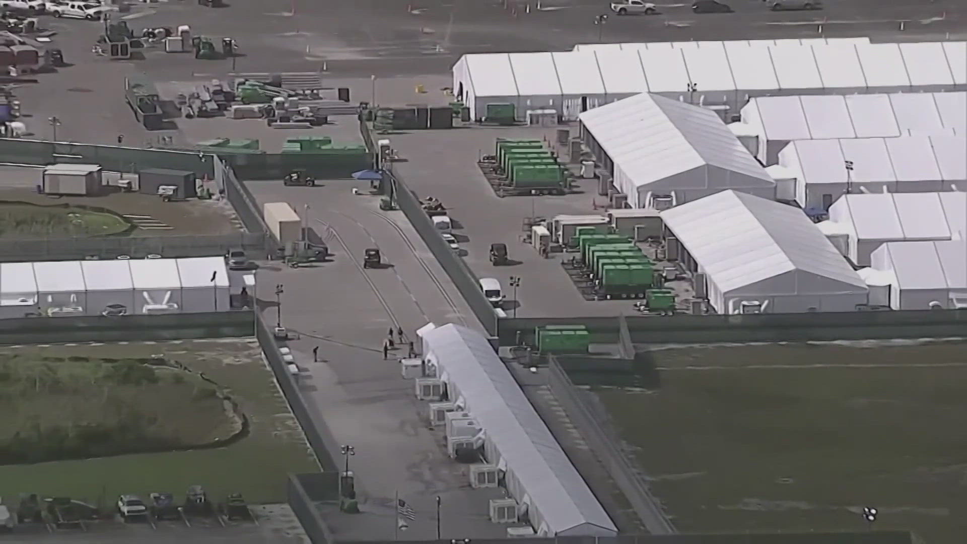 The detention center was built rapidly two months ago at a lightly used, single-runway training airport in the middle of the rugged and remote Everglades.