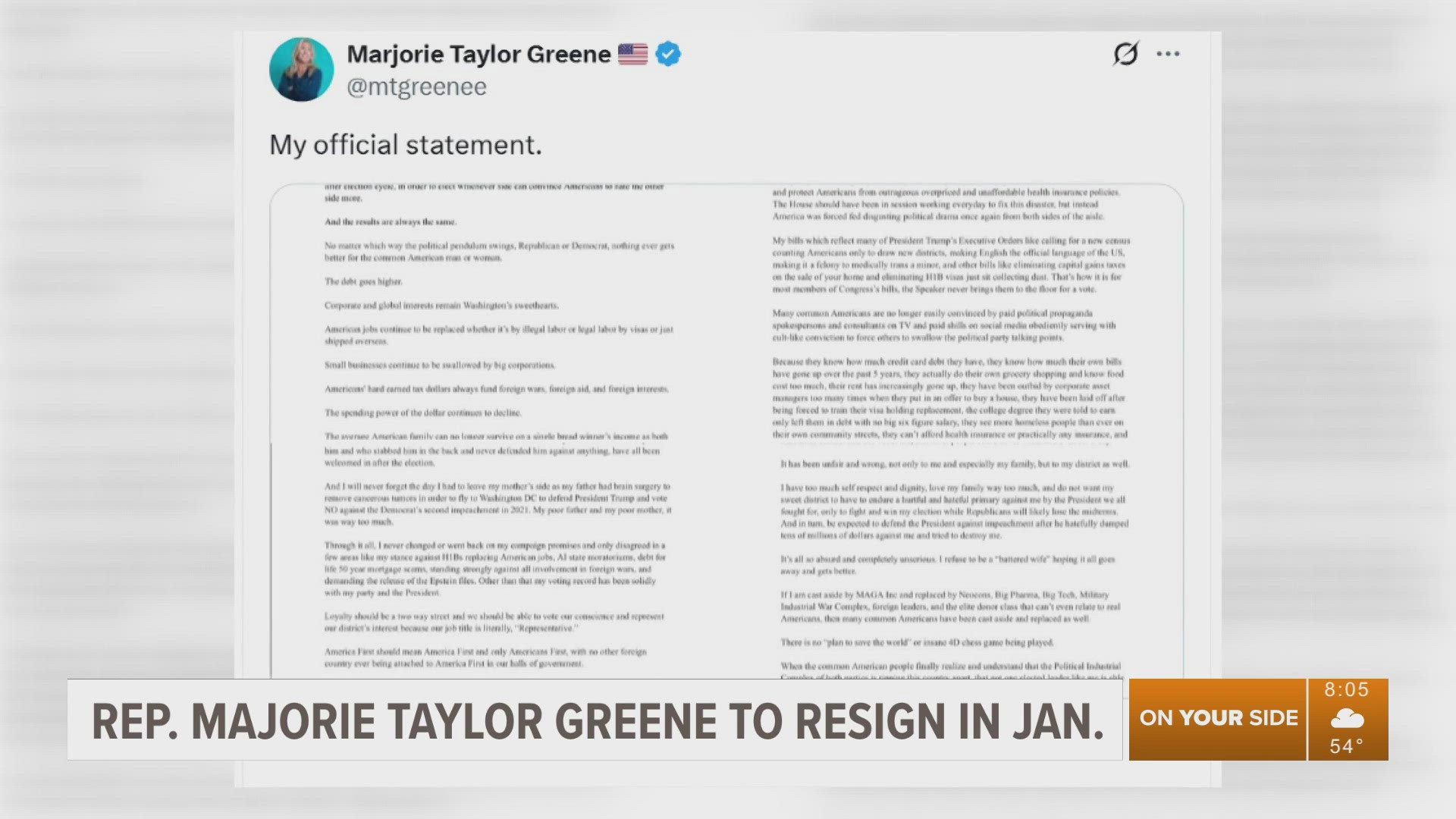 President Donald Trump and Greene have recently fallen out in a public feud over the Epstein files.