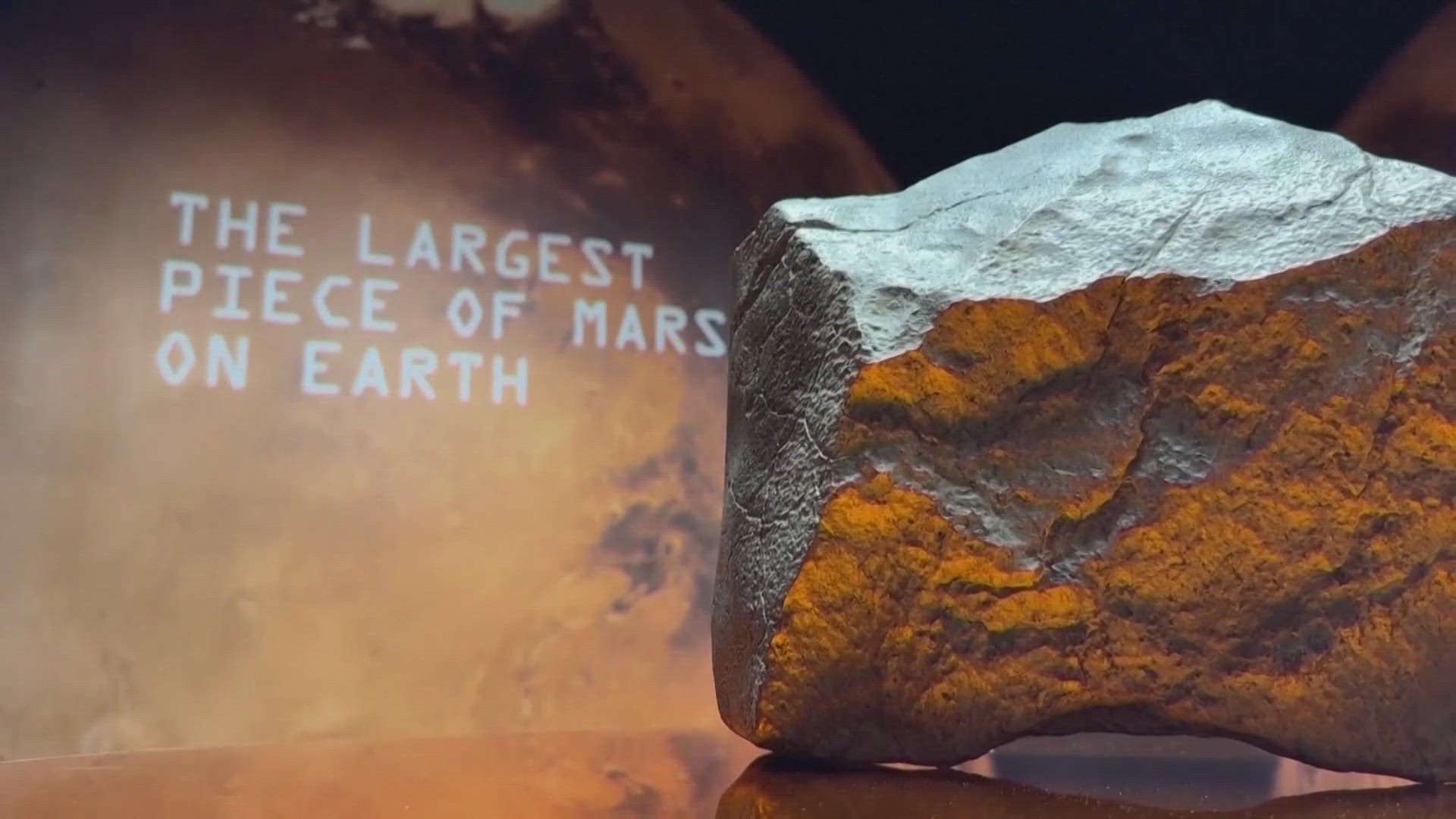 The 54-pound meteorite is believed to have been blown off the surface of Mars by a massive asteroid strike.