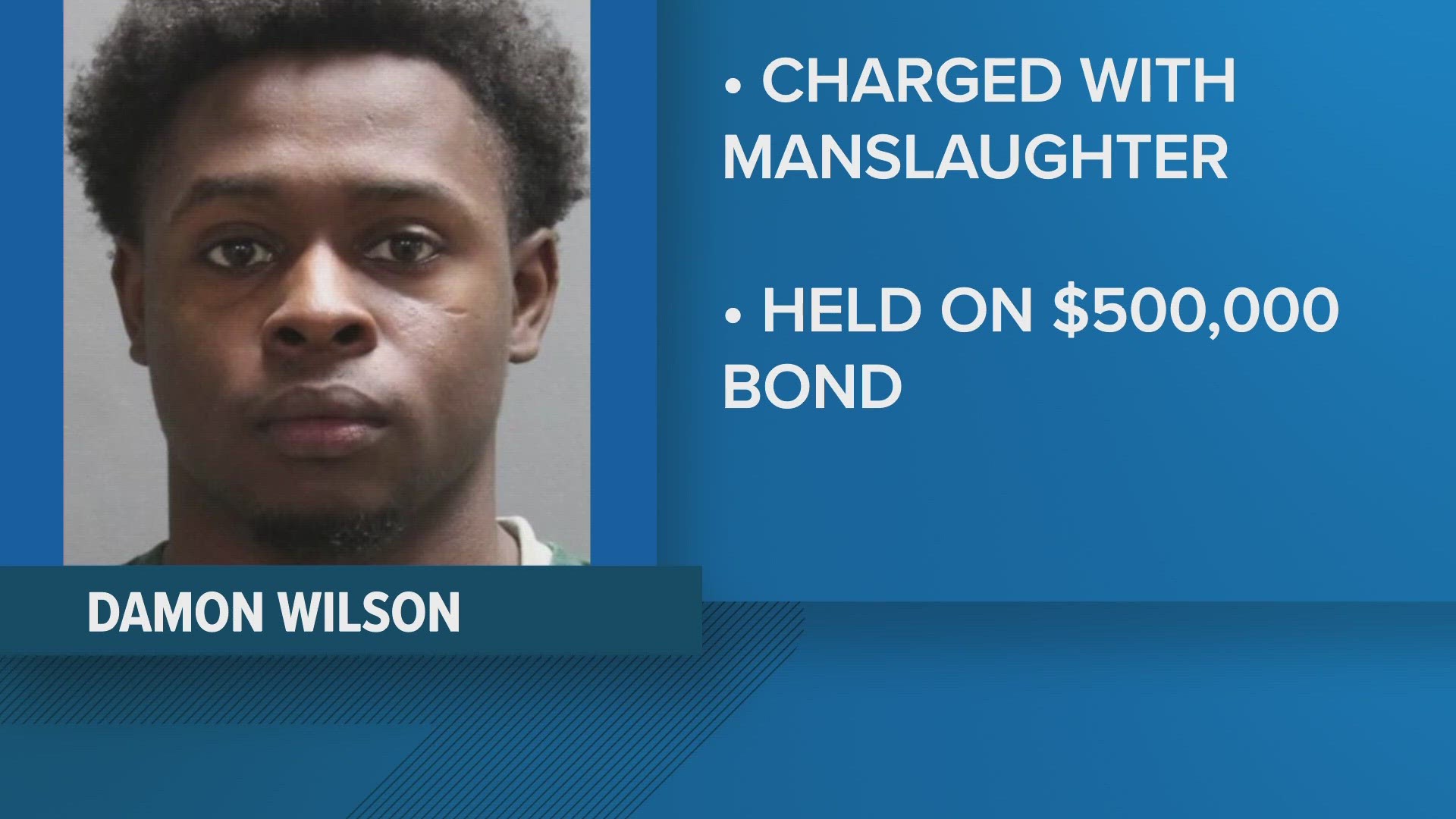 Damon Wilson, 27, was arrested Friday night after 16-year-old Layla D. Johnson was pronounced dead inside a New Town residence.