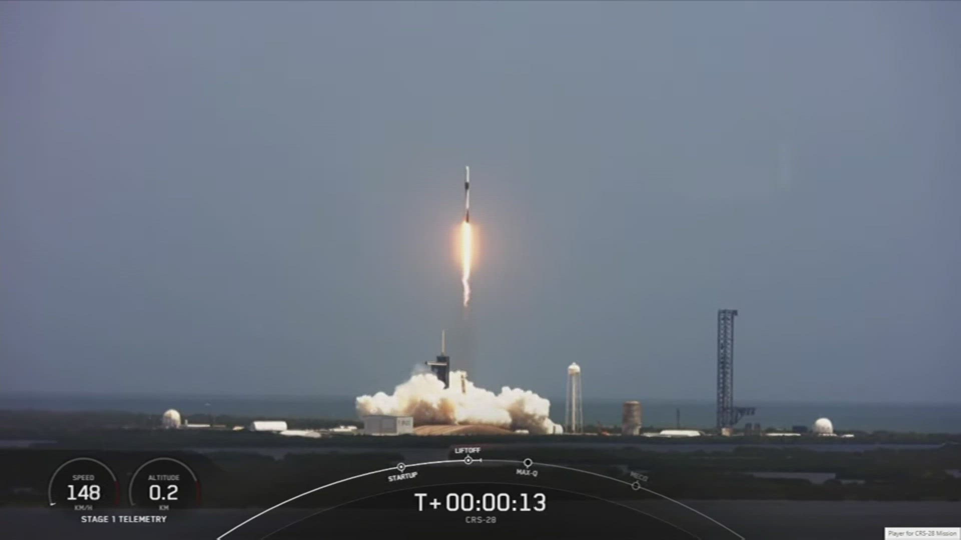Cargo Dragon launched Monday on a two-day chase of the orbiting research outpost with more than 7,200 pounds of hardware, provisions, and scientific experiments.
