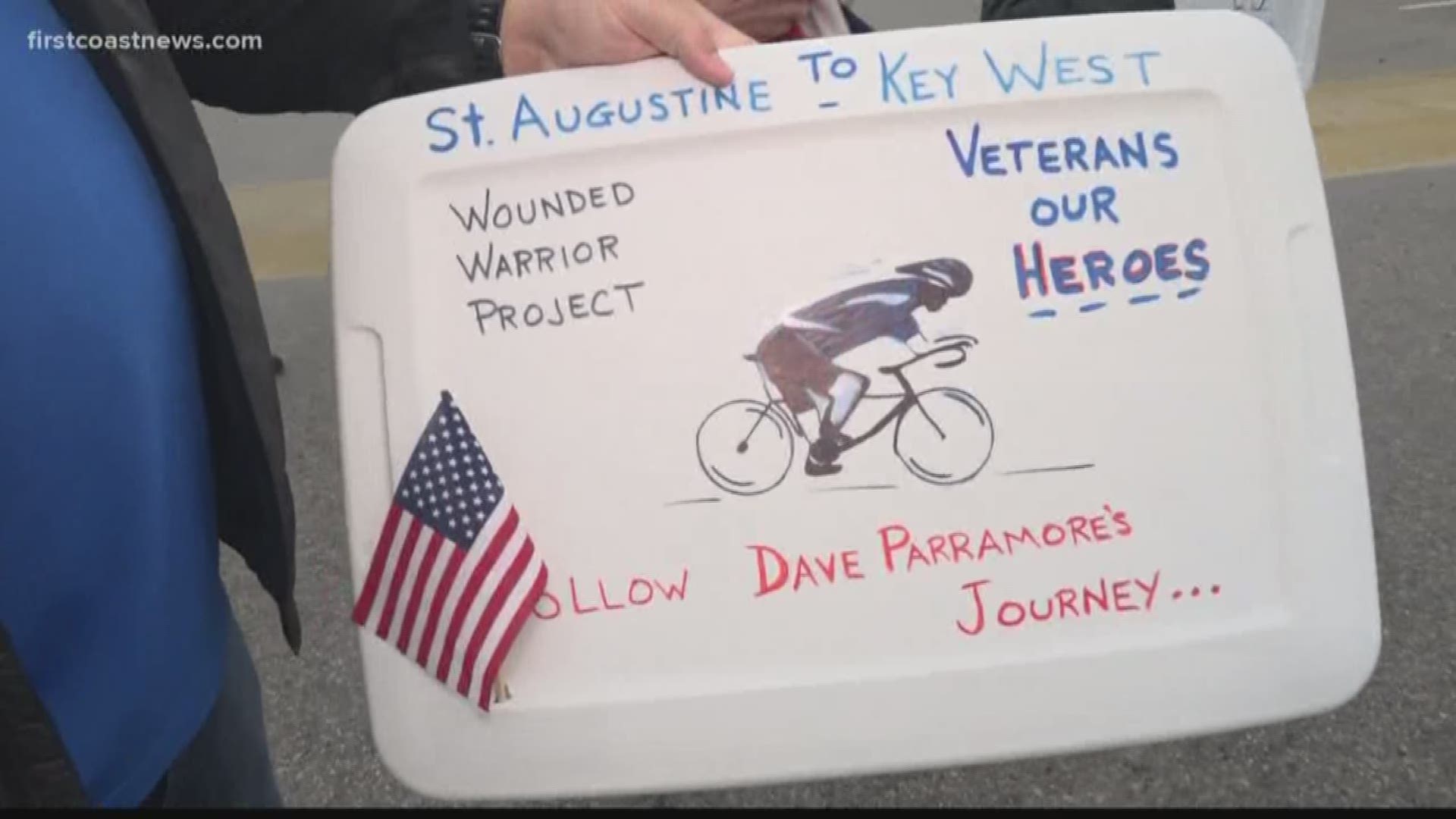 Dave Parramore's journey will last 11 days, covering around 500 miles. The money raised will be for the Wounded Warrior Project's veterans workforce program.