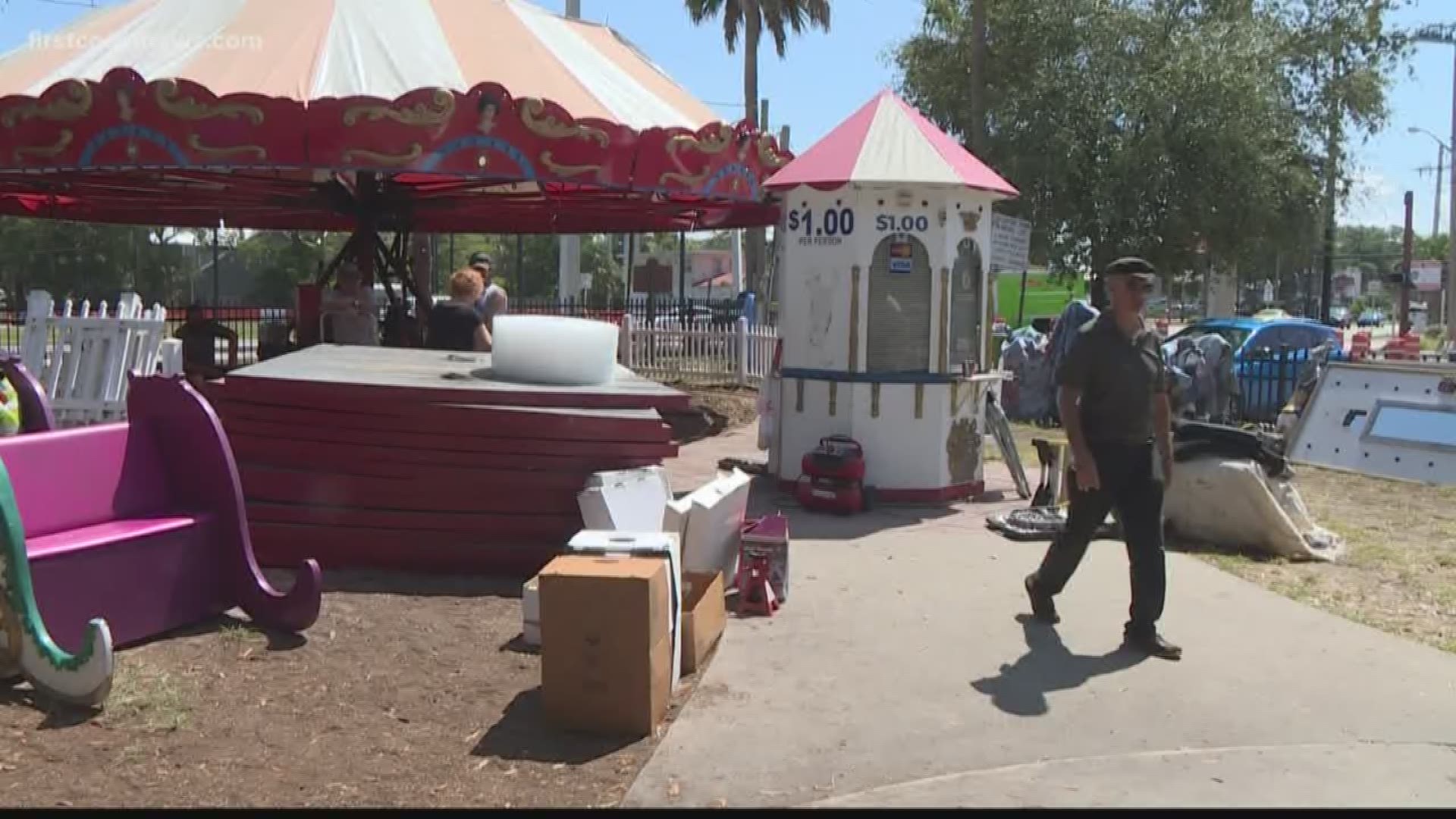 The late owner's wife says it was his dying wish for the carousel to be returned to Port Charlotte.