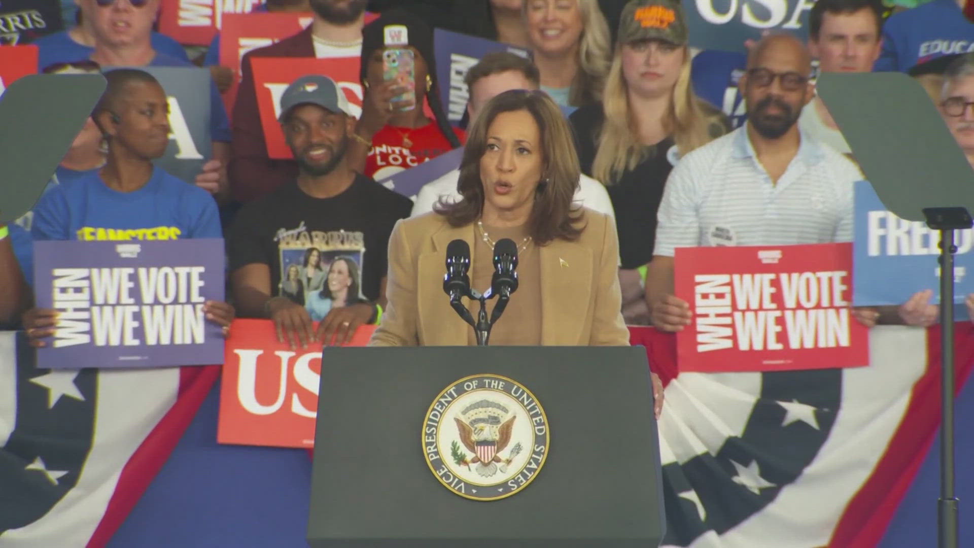 A campaign official told reporters that Harris was taking a detour to New York on Saturday.