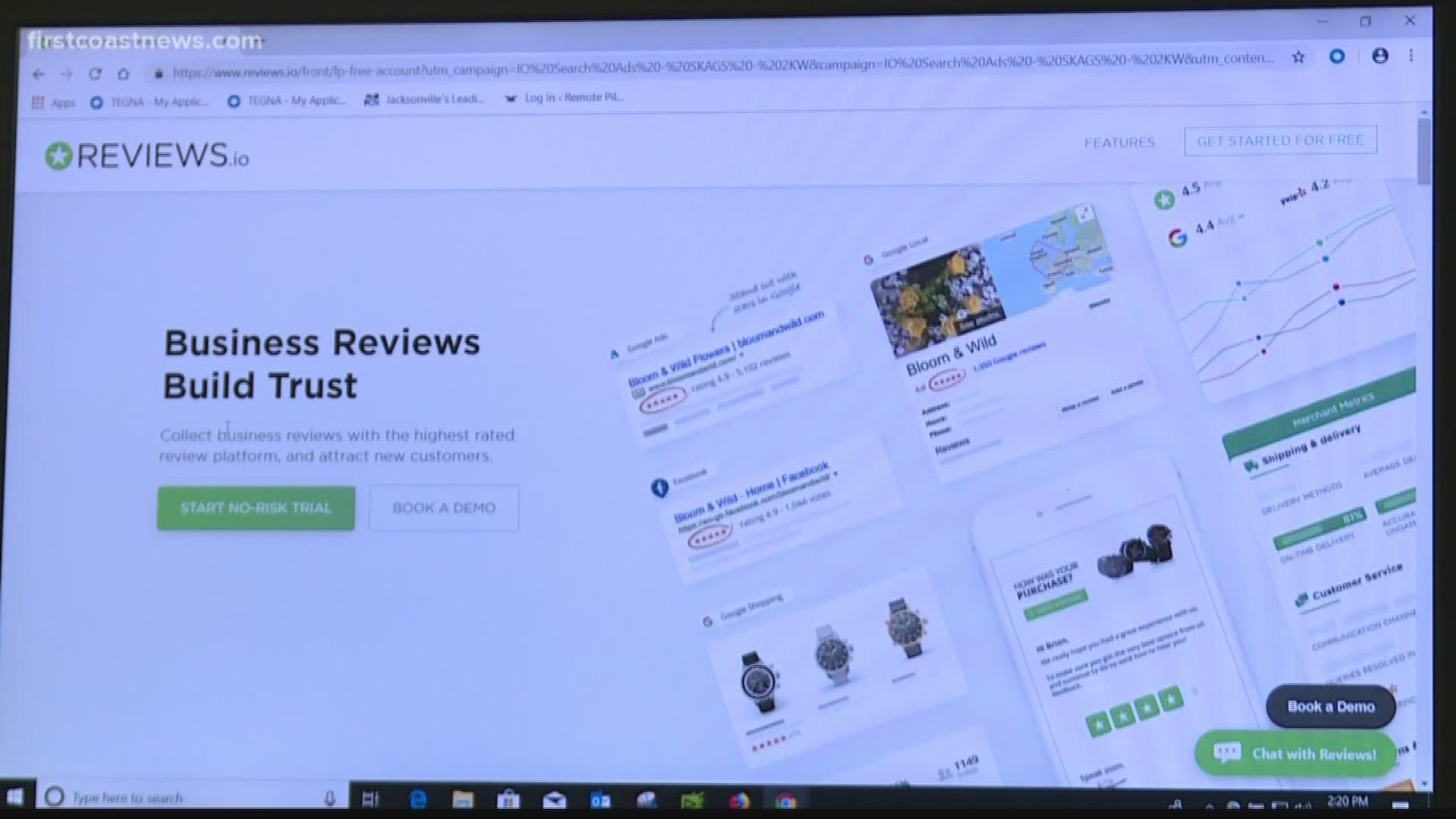 One Jacksonville attorney says his business' website has been targeted with negative online reviews. He believes it's a competitor.