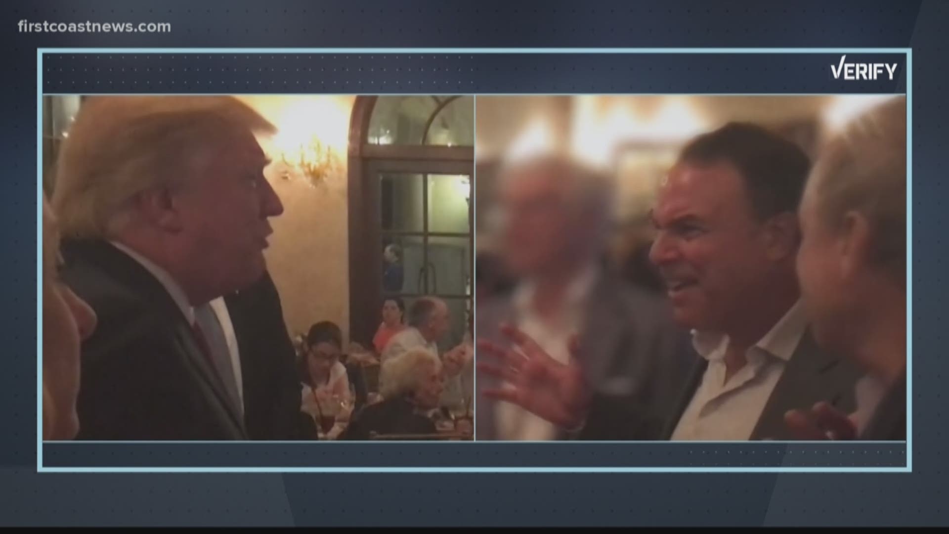 A Democrat running to be Florida's next governor said he is the only candidate in America to stand up to President Trump in his own dining room. But, is that true?
