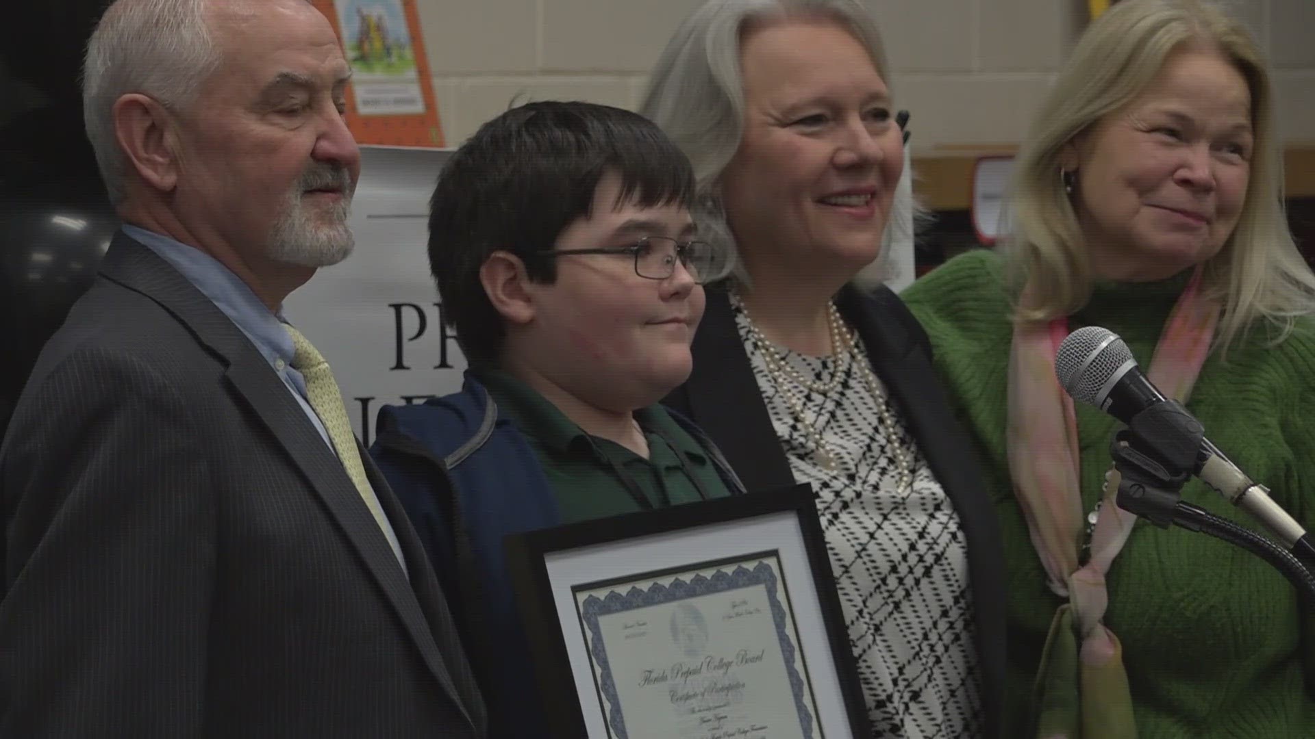 To GRASP Academy Principal Annessia Powell, Hunter Haymen was awarded the scholarship because he advocates for students with dyslexia & excels in school.