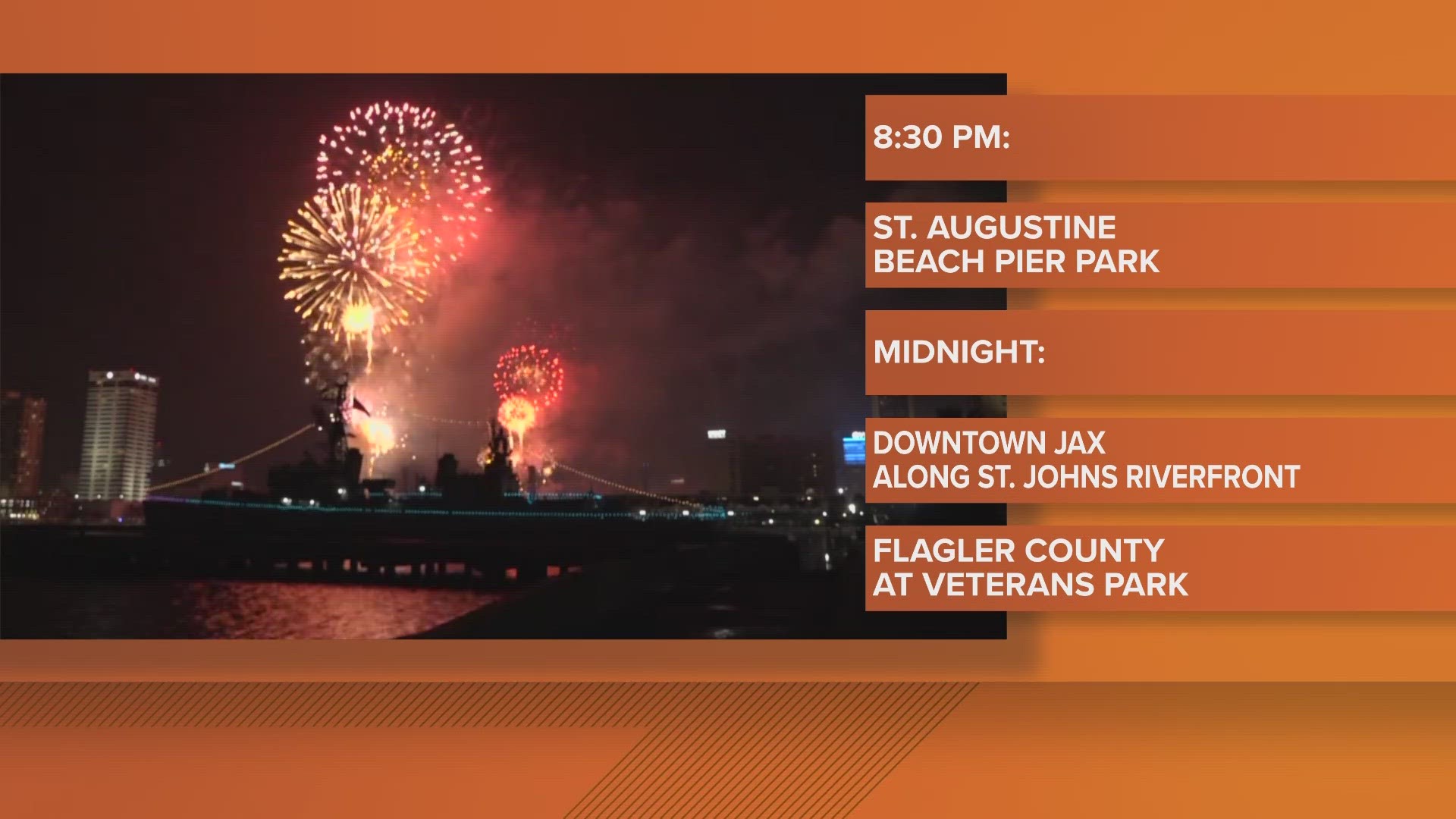 Here's where you can watch fireworks on the First Coast on New Year's