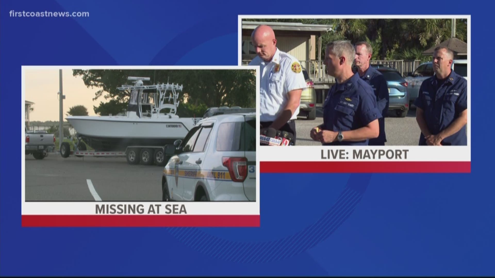 The firefighters, Brian McCluney and Justin Walker were last seen leaving the 200 Christopher Columbus boaty ramp on Friday. Searchers are still optimistic but they say they are in a race against time.
