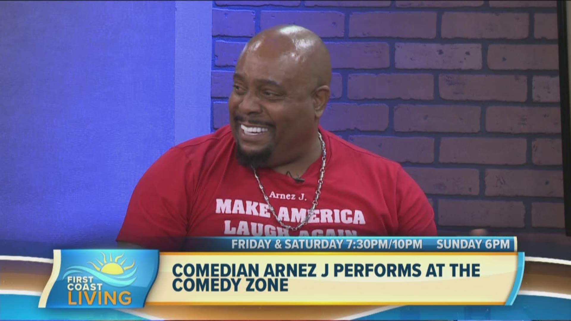 Comedian Arnez J stops by the First Coast Living Laugh Lounge just ahead of his weekend performance in Jacksonville.