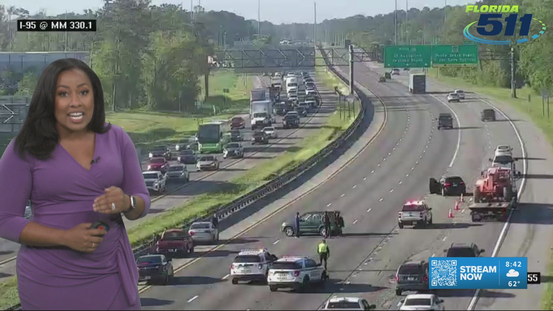 Traffic Alert: Crash on I-95 near Duval-St. Johns county line