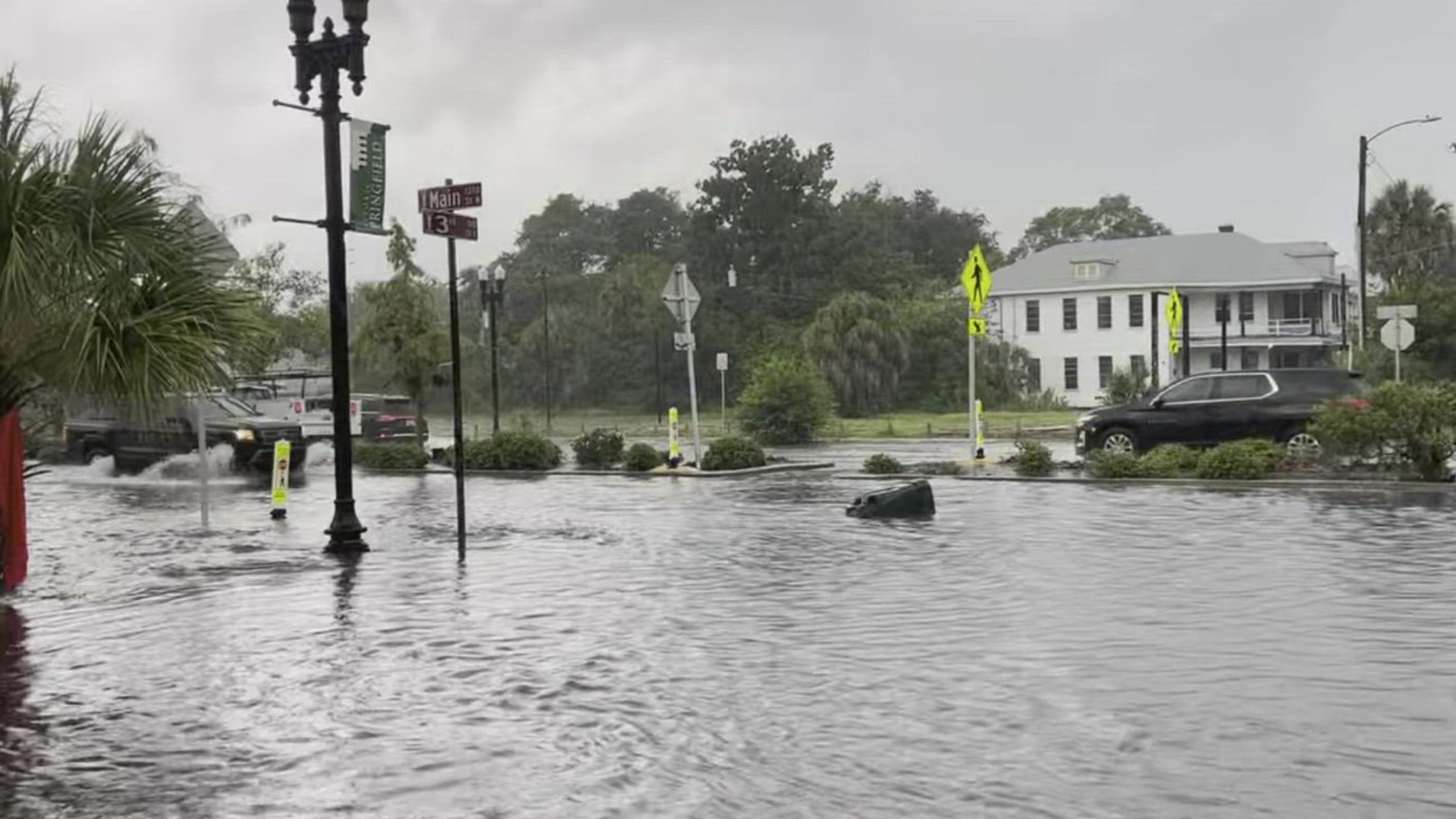 Video captured flooding on Main Street.