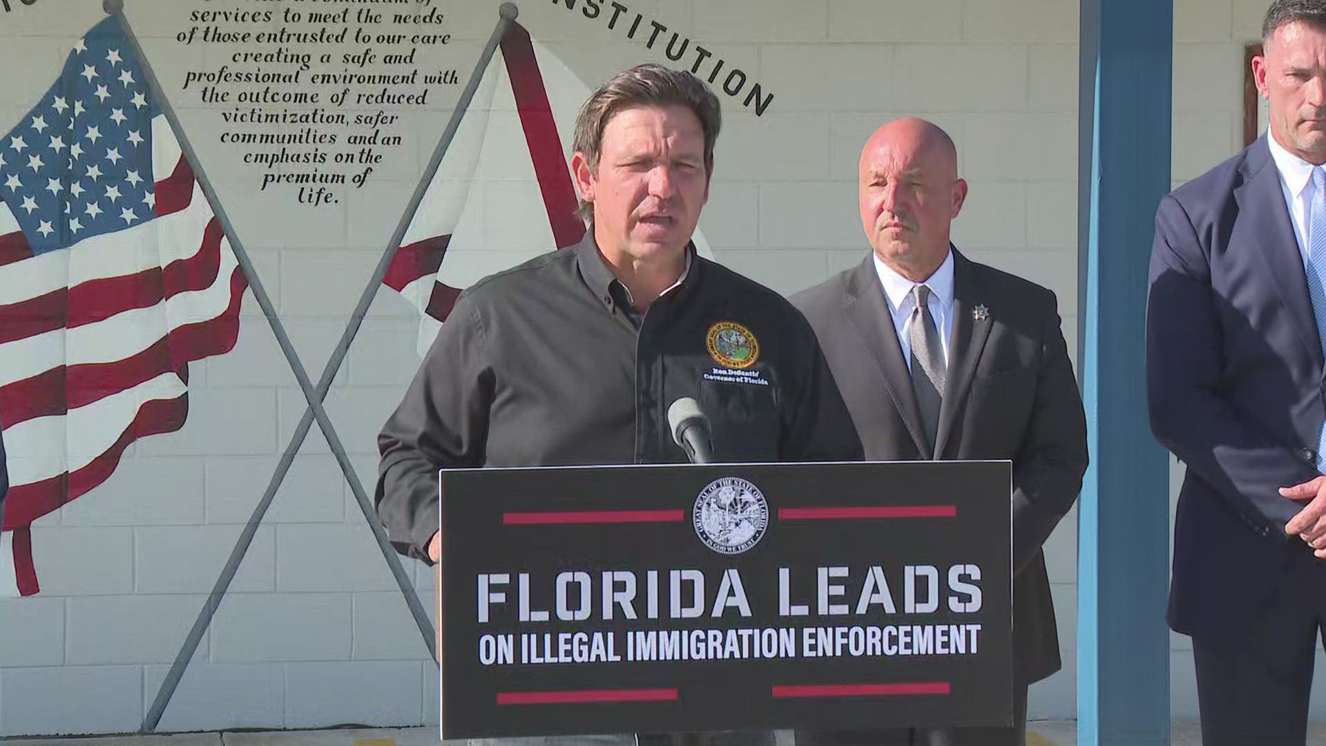 DeSantis announced the new detention facility Thursday morning, dubbing it 'Deportation Depot,' saying it would be a better facility to set up than Camp Blanding.