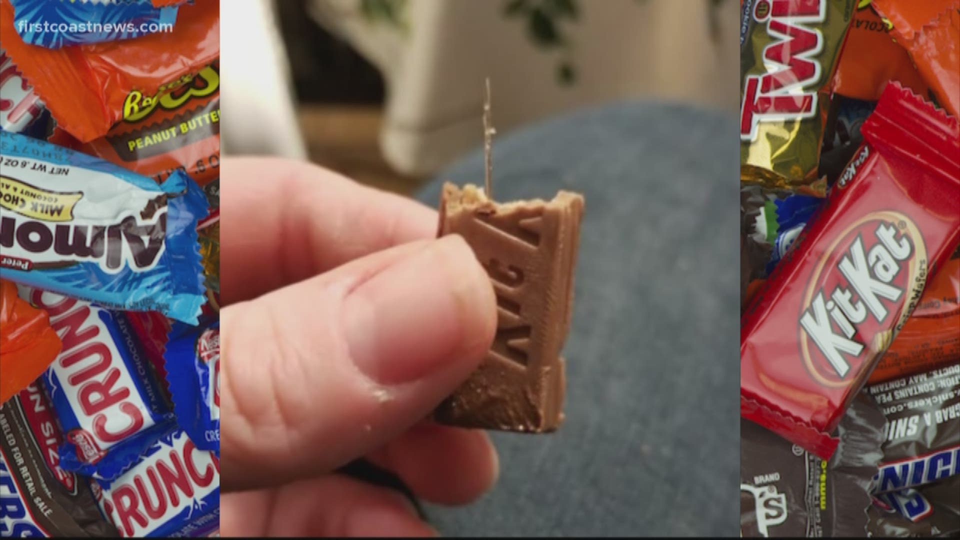 The woman said her niece snapped a Kit-Kat in half to eat it, only to find a needle. Later, they also found a needle in a Reese's Peanut Butter Cup.