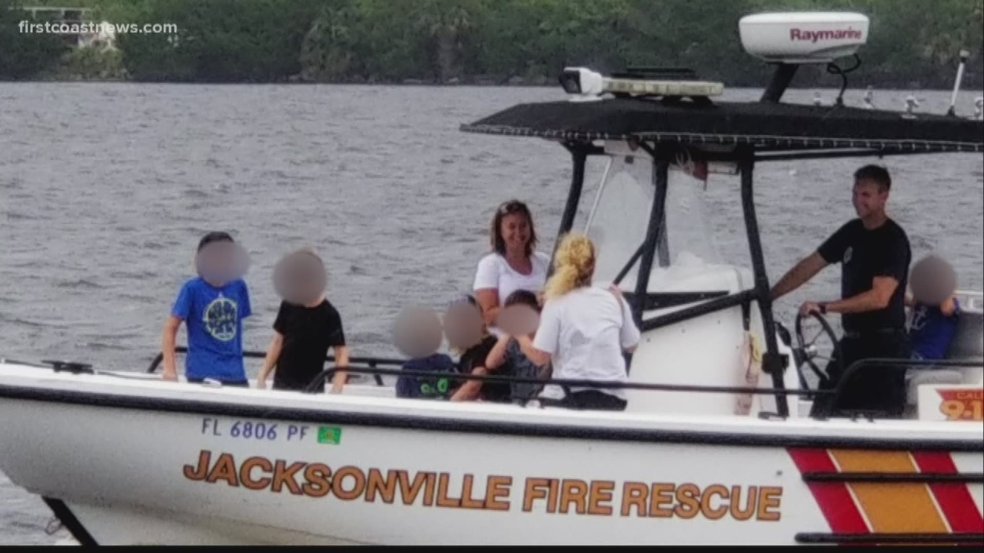 A group of people, including five children, were seen aboard a JFRD vessel in the Trout River with no life jackets on spurred questions of boating requirements. Did they violate the law?