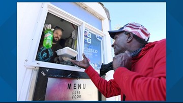 Thanks And Giving Surround The Hippie Que Truck Cook