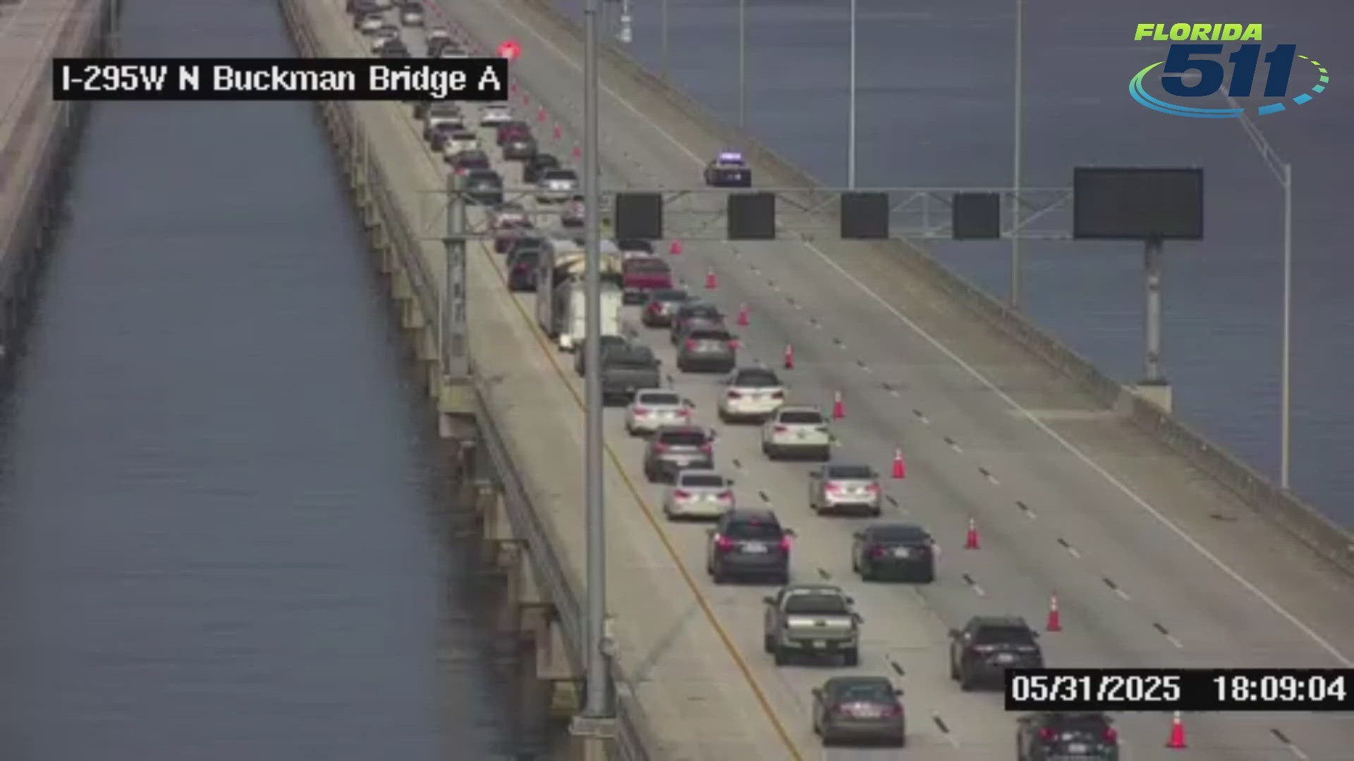 The Florida Department of Transportation advises drivers to seek alternate routes and plan ahead, as backups in the area are likely.