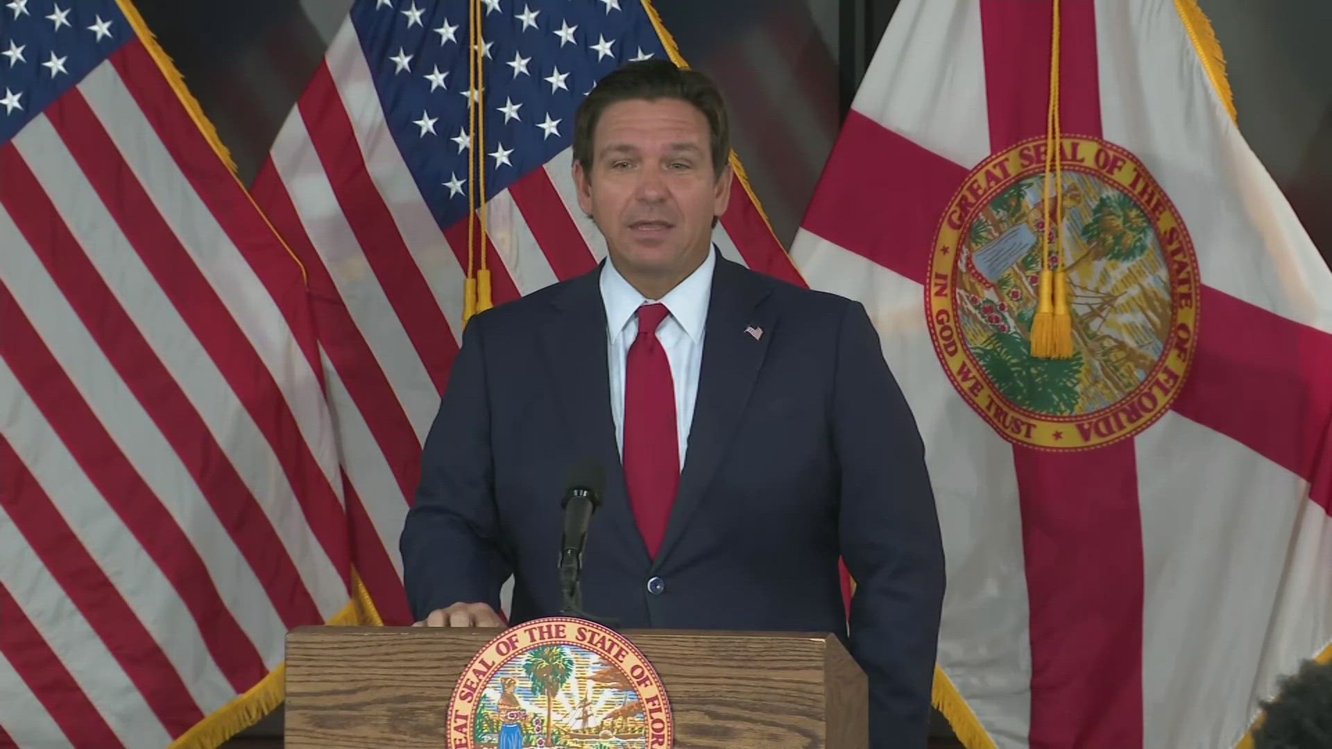 Among a variety of topics, DeSantis said he had not seen the viral traffic stop video involving a JSO officer.