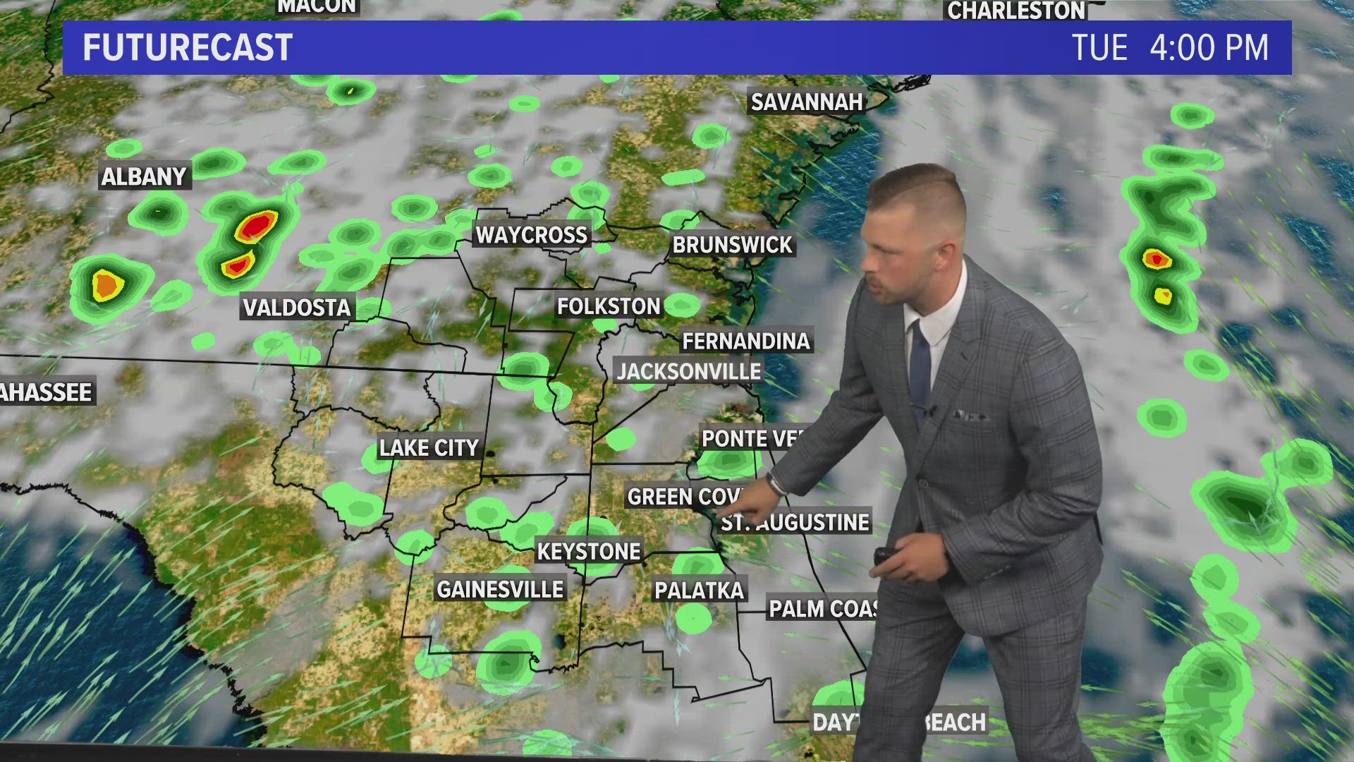 More humid Tuesday with a few late afternoon showers