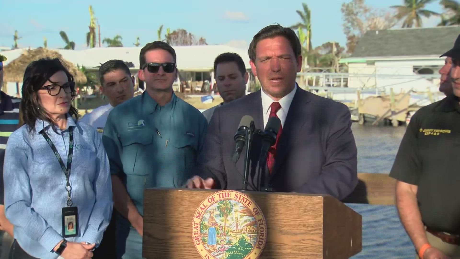 Governor Ron DeSantis In Cape Coral After Ian | Firstcoastnews.com