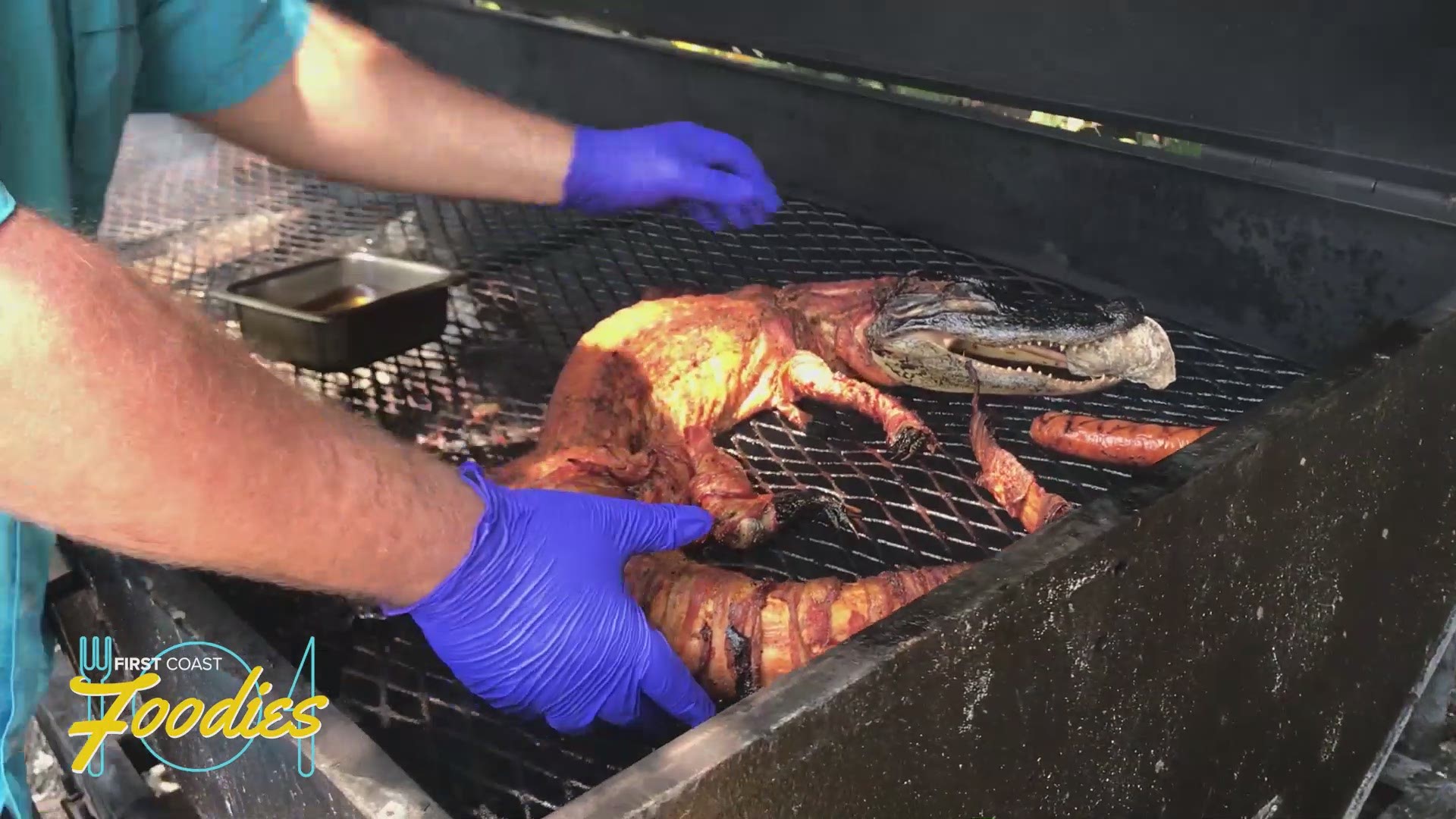 Clark's Fish Camp is known for serving exotic food. Next week, First Coast Foodies will take you into the kitchen of the restaurant, telling you how and why the full smoked gator (covered in bacon) dish came to be!